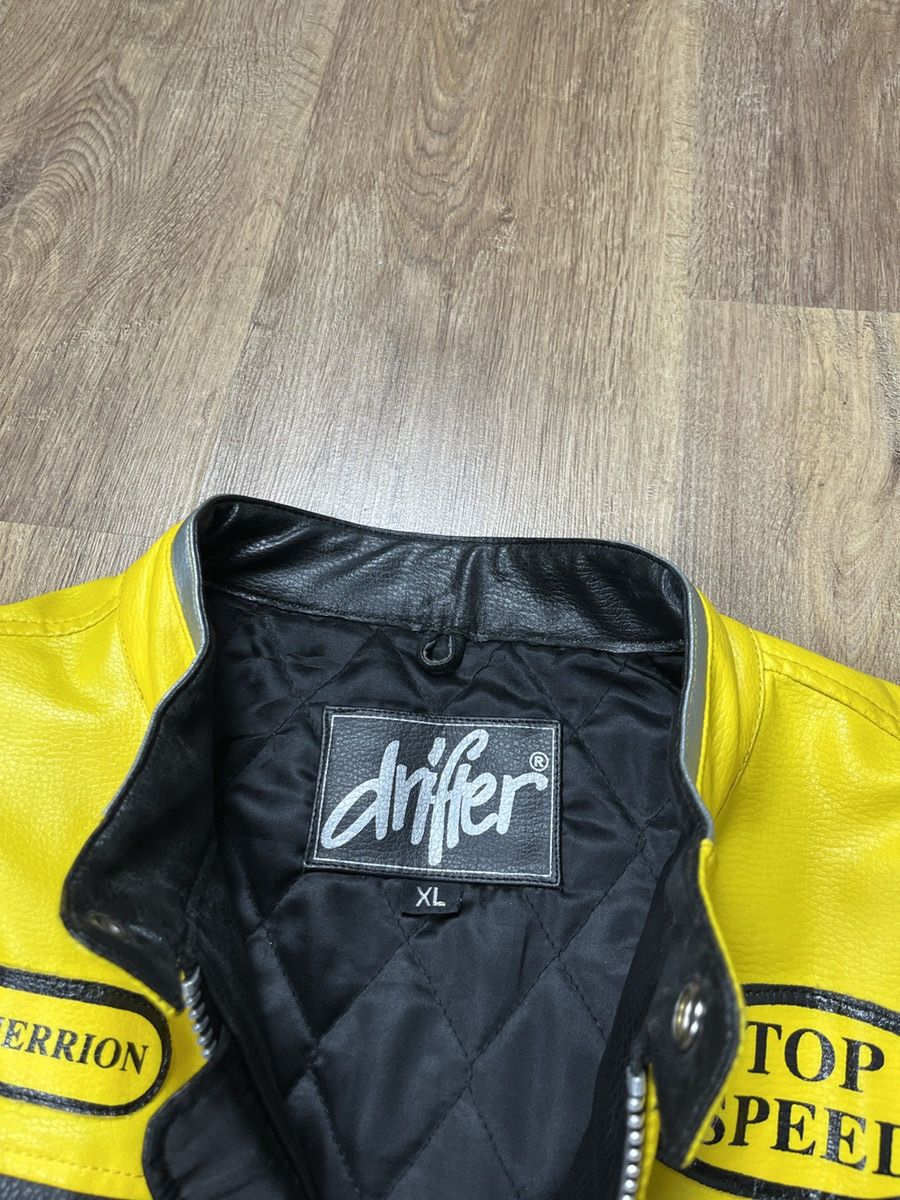 DRIFTER ➕ y2k racing moto leather jacket by drifter vintage Size US XL / EU 56 / 4 - 6 Thumbnail