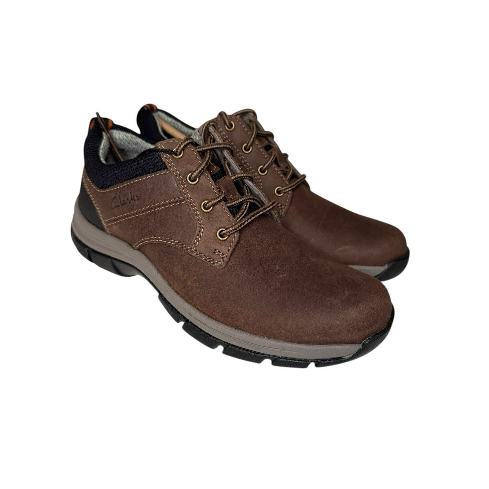 Clarks CLARKS Walpath Low Leather Sneaker Men's Brown Leather Size US 7 / EU 40 - 1 Thumbnail