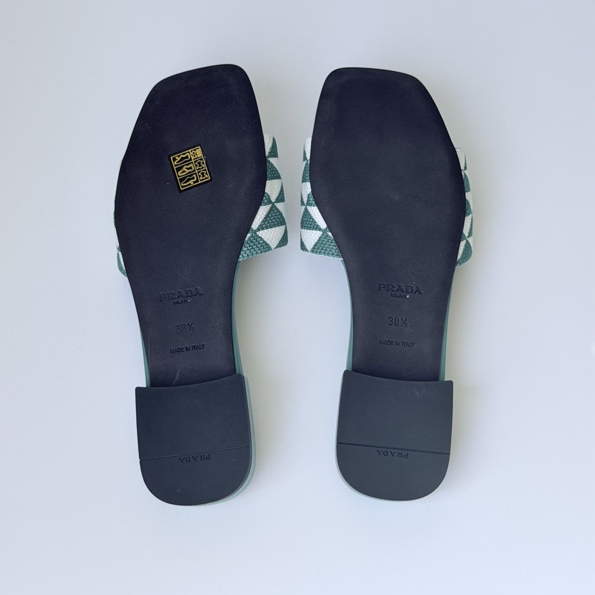 Prada Prada Jacquard Triangle Logo Sandal Size US 8.5 / IT 38.5 - 5 Thumbnail