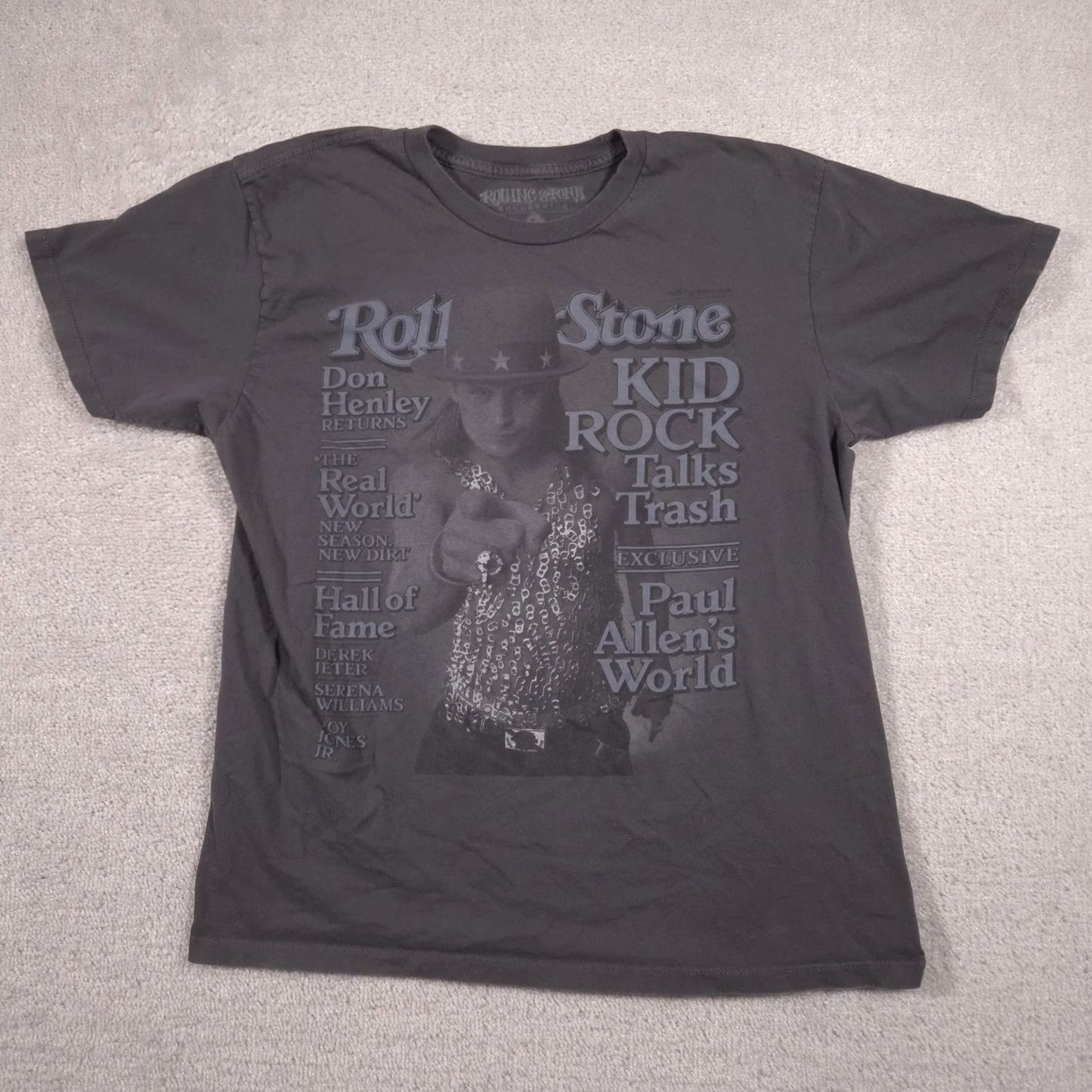 Vintage VINTAGE Rolling Stone Shirt Mens L Gray Kid Rock Graphic Band Tee Tagless Crewneck Size US L / EU 52-54 / 3 - 2 Thumbnail
