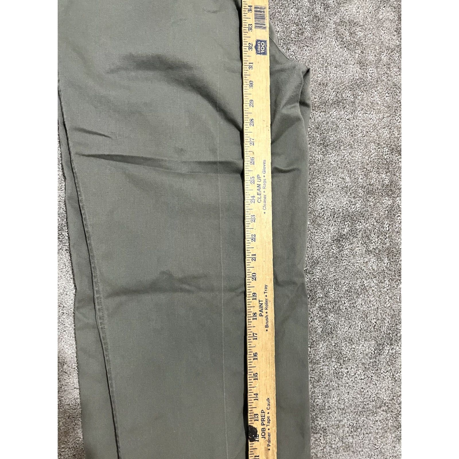 Calvin Klein VINTAGE Calvin Klein Pleated Gray Solid Mens Dress Pants 36x32 Chino Wool Canvas 90s Structured Cuffed Regular Mens Pants Dress Size US 36 / EU 52 - 7 Thumbnail