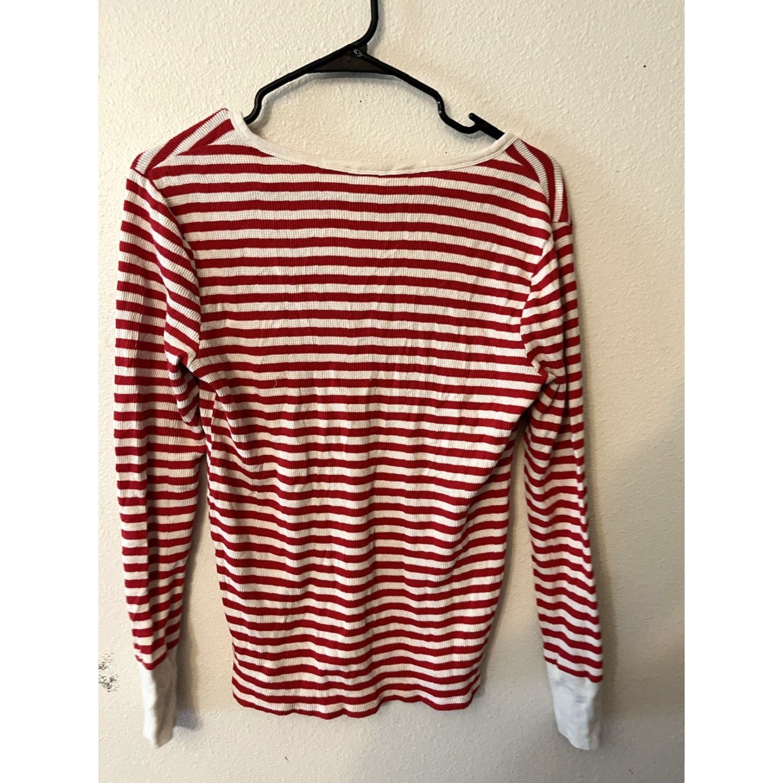 Victoria's Secret Victoria’s Secret Angels- Women’s Red & White V Neck- Long Sleeve Shirt Size S Size S / US 4 / IT 40 - 2 Thumbnail
