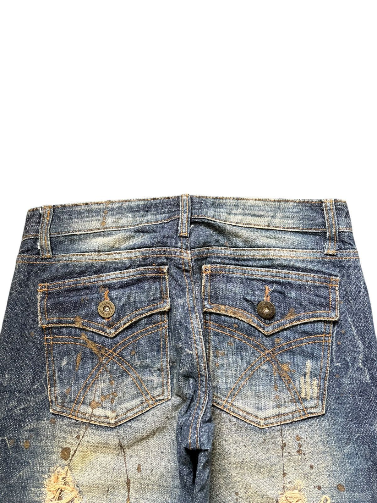 Hysteric Glamour Vintage Japanese Brand Distress Low Rise Flare Jeans Size 29" - 4 Thumbnail