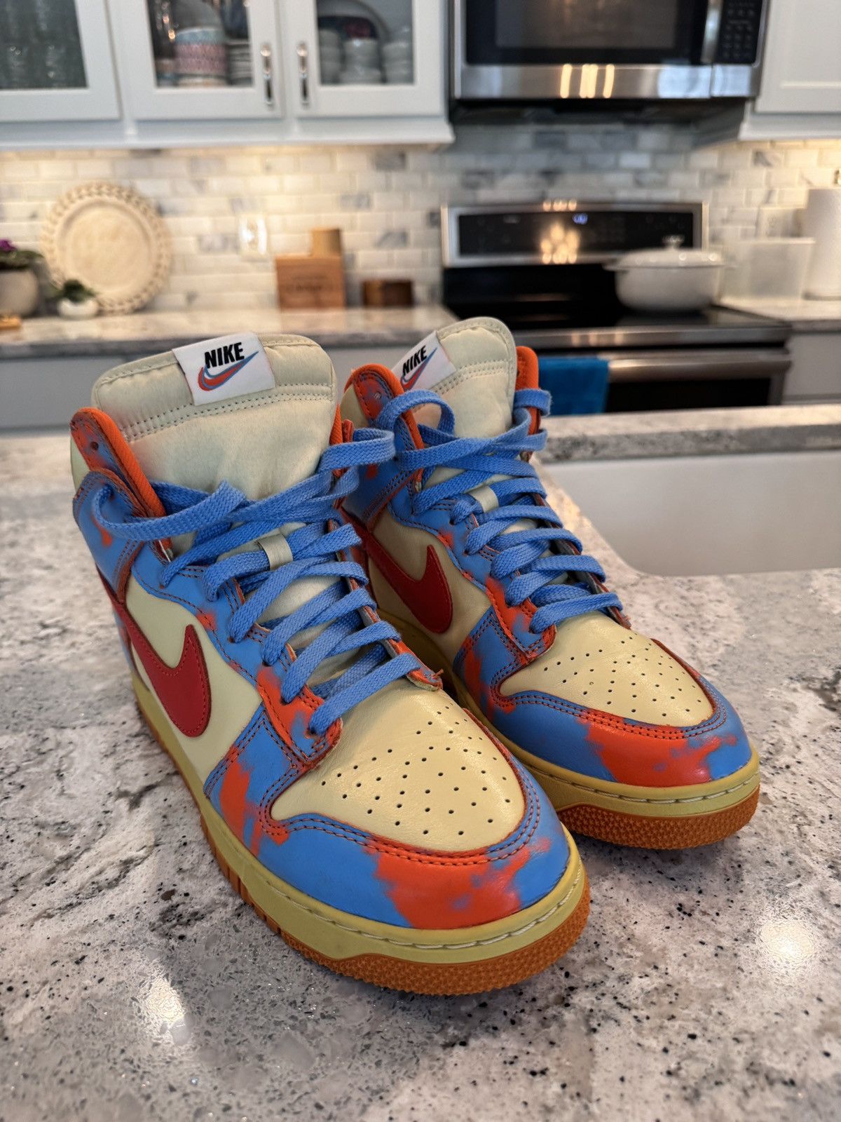 Nike Nike Dunk High 1985 Orange Acid Wash Size US 9 / EU 42 - 1 Thumbnail