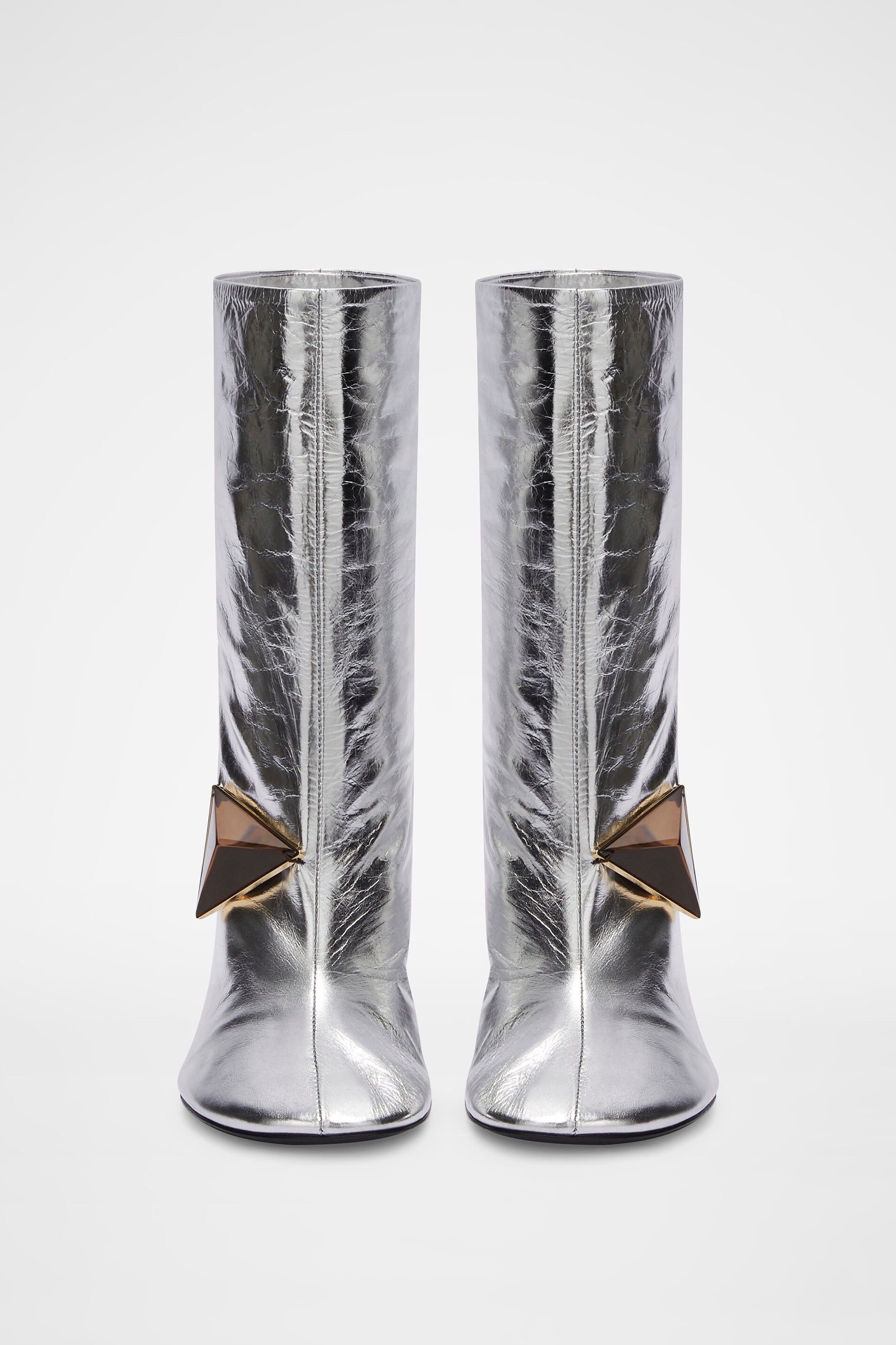 Jil Sander o1y1025 Ankle Boots in Silver Size US 5 / IT 35 - 5 Thumbnail