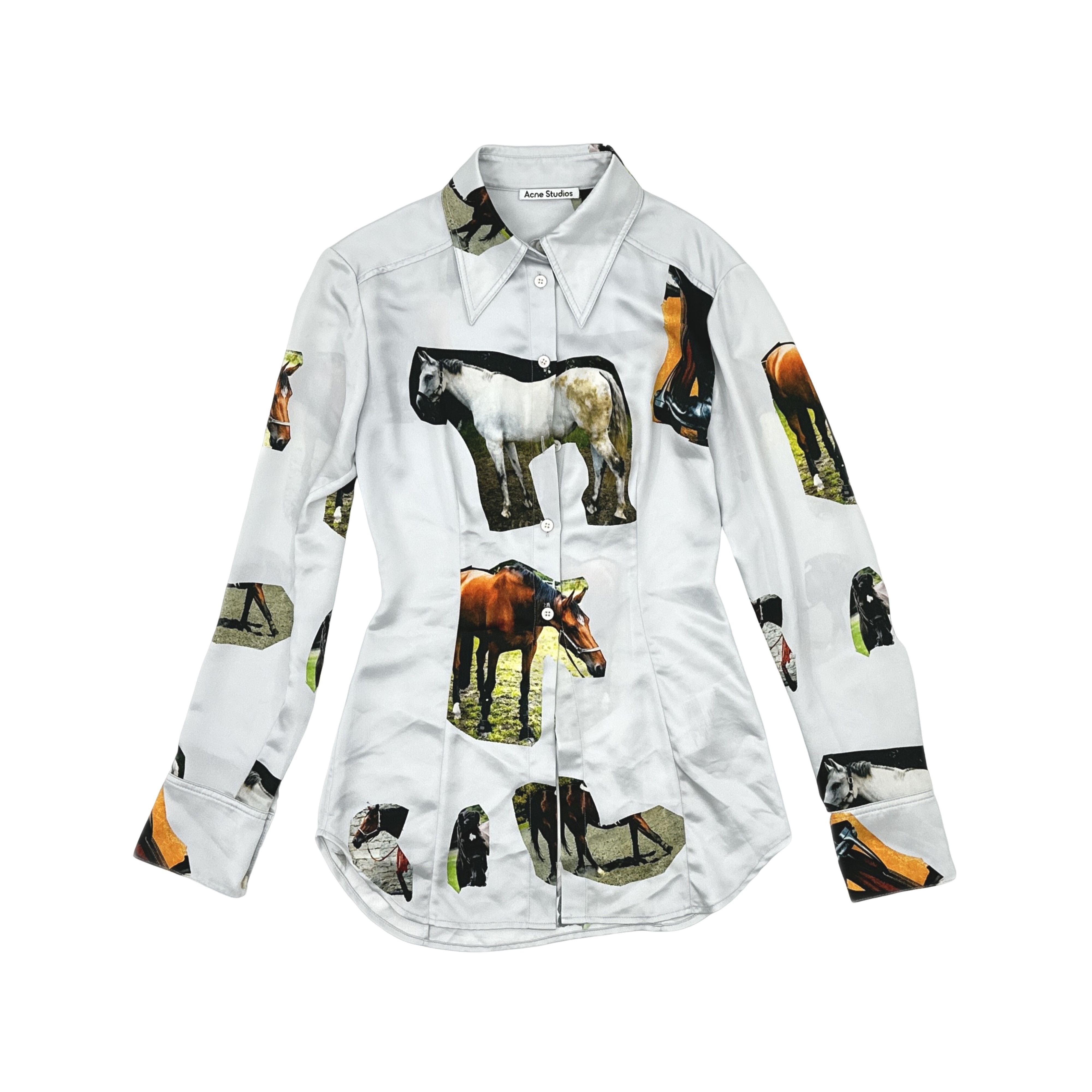 Acne Studios Acne Studios Martin Laborde Horse Print Blouse FR 32 Size XXS / US 00 / IT 34 - 1 Thumbnail
