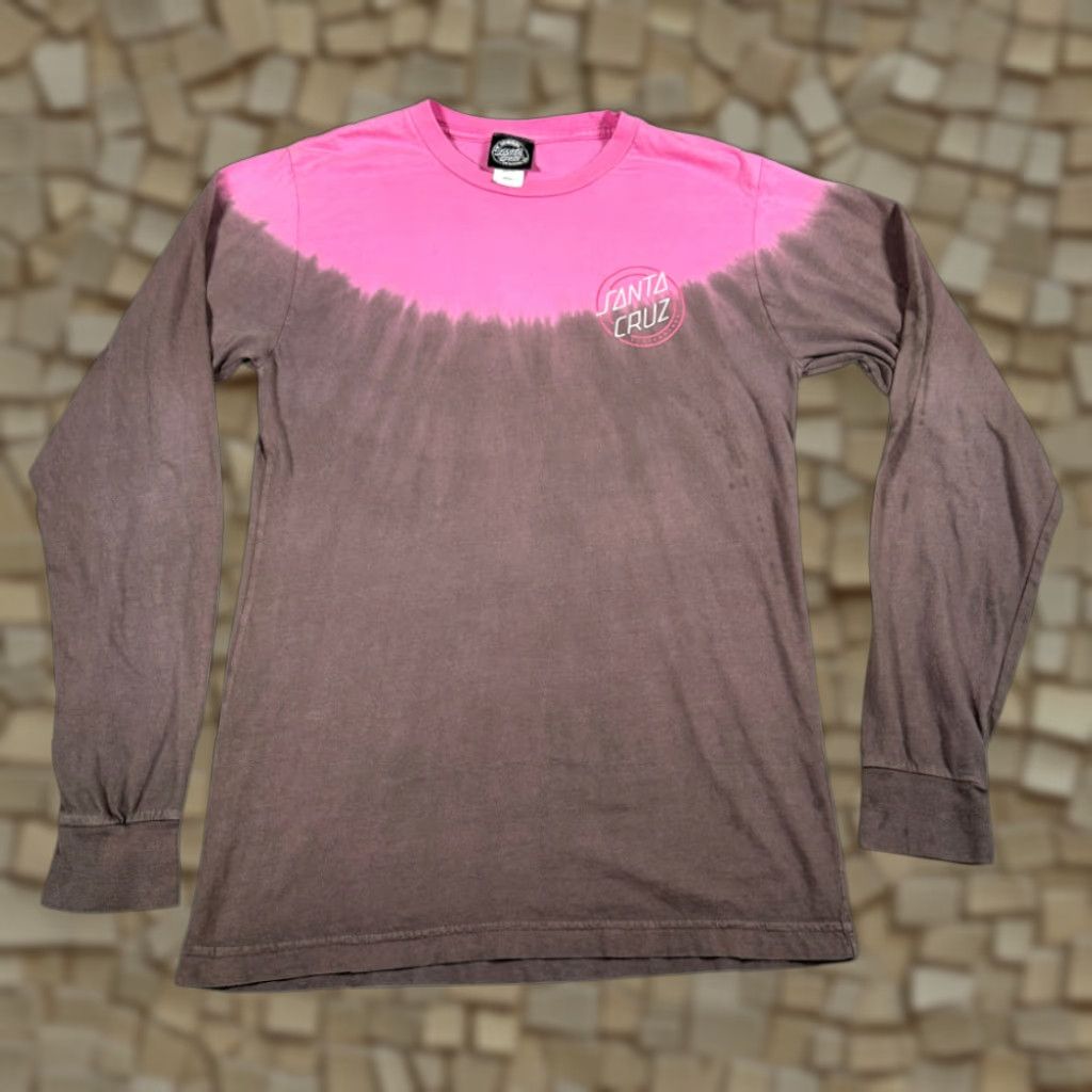 Vintage Santa Cruz Shirt Adult SMALL Pink Gray Tie Dye Long Sleeve Crew Neck Size US S / EU 44-46 / 1 - 1 Thumbnail