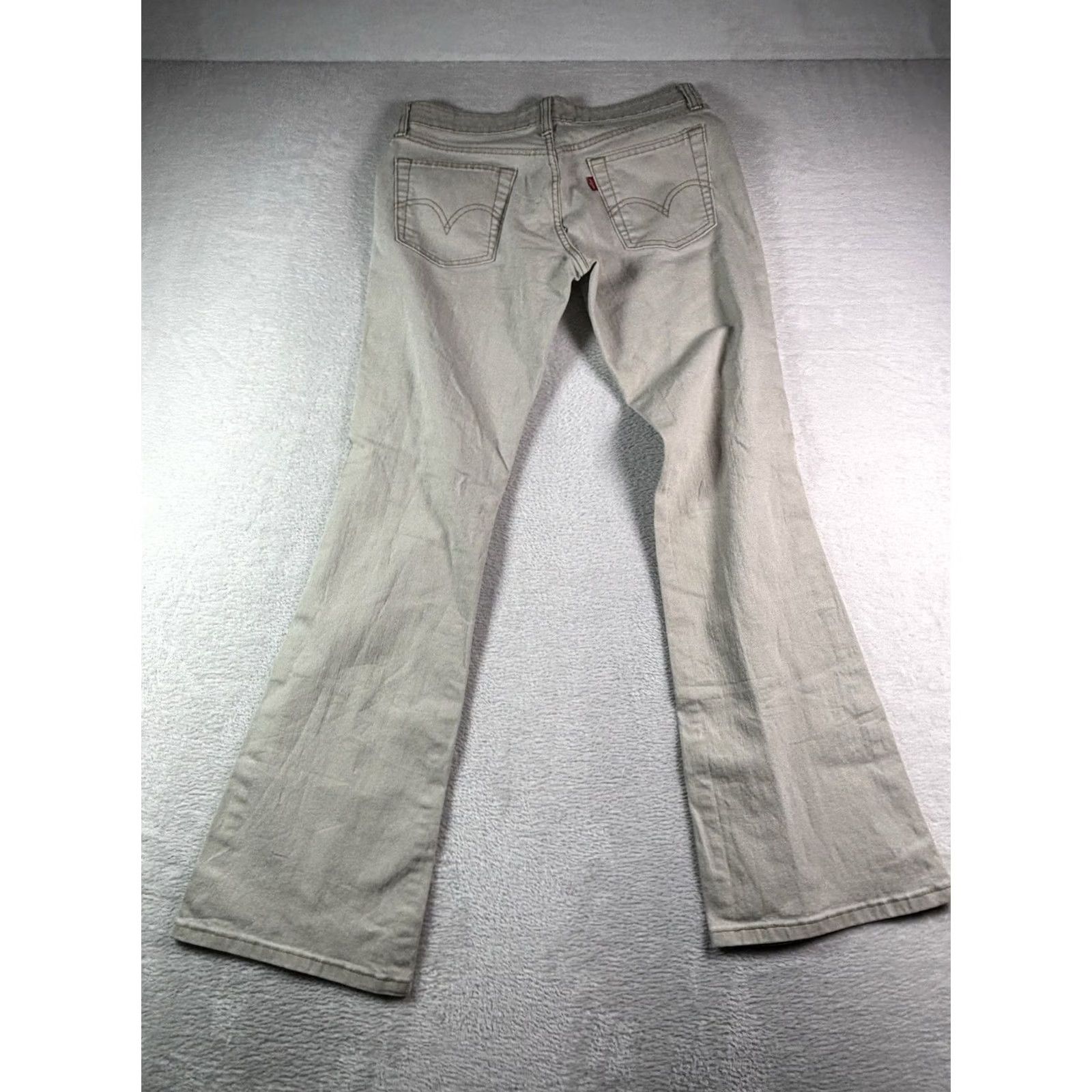 Levi's VINTAGE Levi’s 518 Jeans Women's Superlow Stretch 7JR L=M Bootcut Gray/White Levi's 500 Series Mens Womens Boys Girls Size 28" / US 6 / IT 42 - 2 Thumbnail