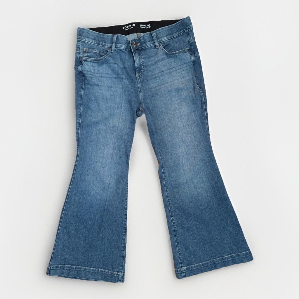 Torrid Torrid Bombshell Flare Jeans - 18XS Size 40" / US 18 - 1 Thumbnail