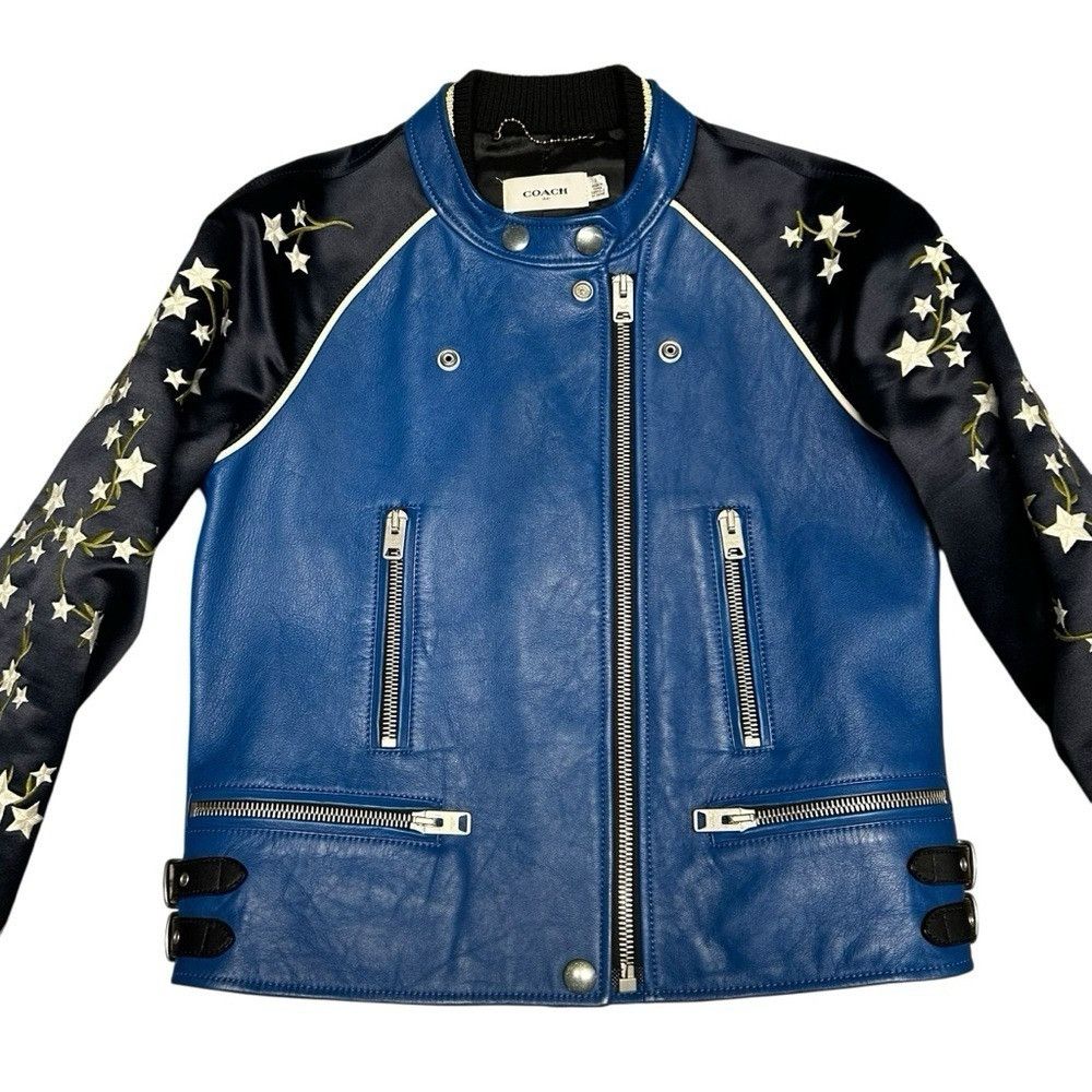 Coach Coach 1941 Cityscape Embroidered Leather Jacket – Women’s 2 Size XS / US 0-2 / IT 36-38 - 6 Thumbnail