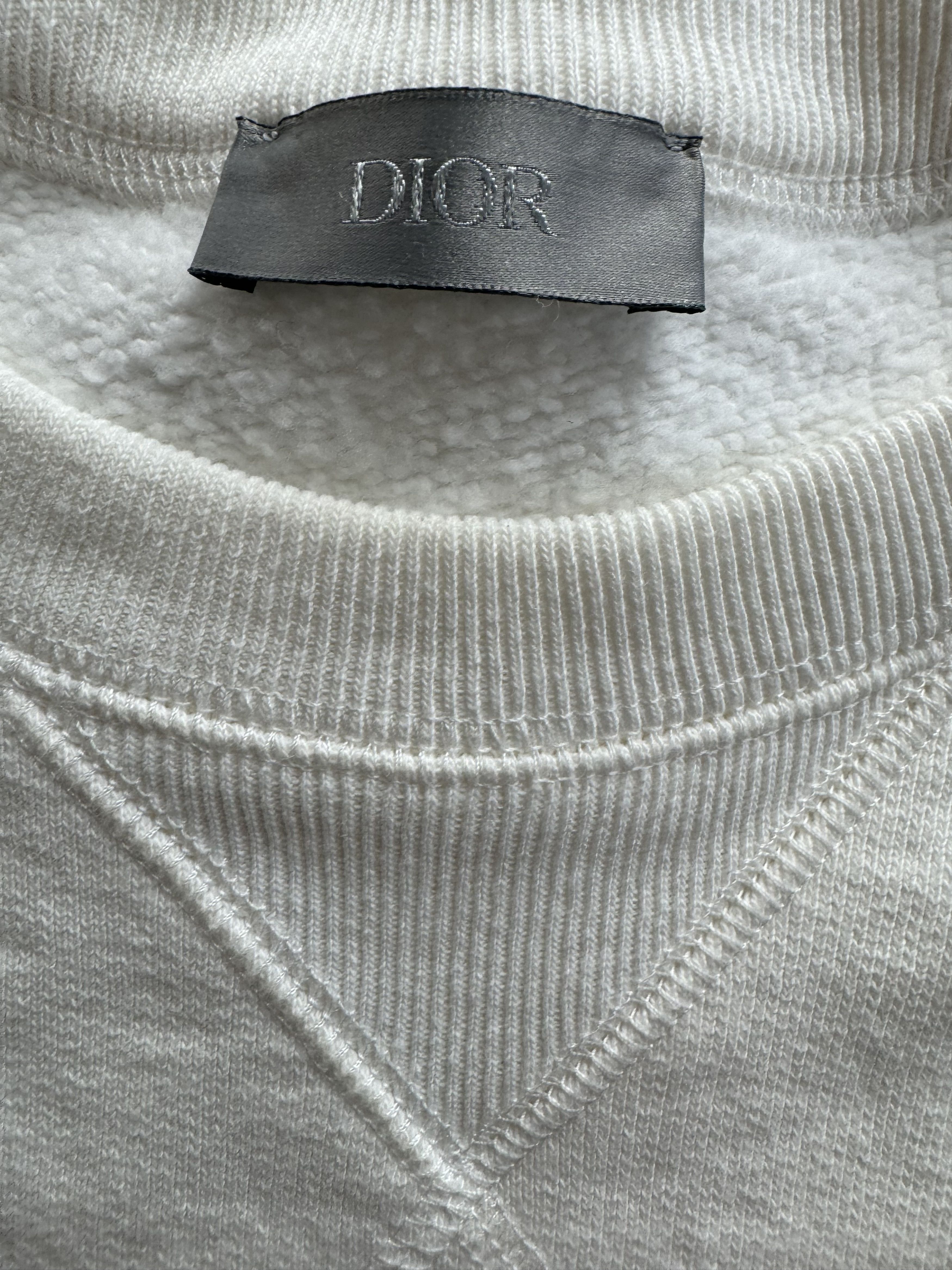 Dior × Sacai Dior Sacai White Embroidered Patch Sweater Size US L / EU 52-54 / 3 - 4 Thumbnail