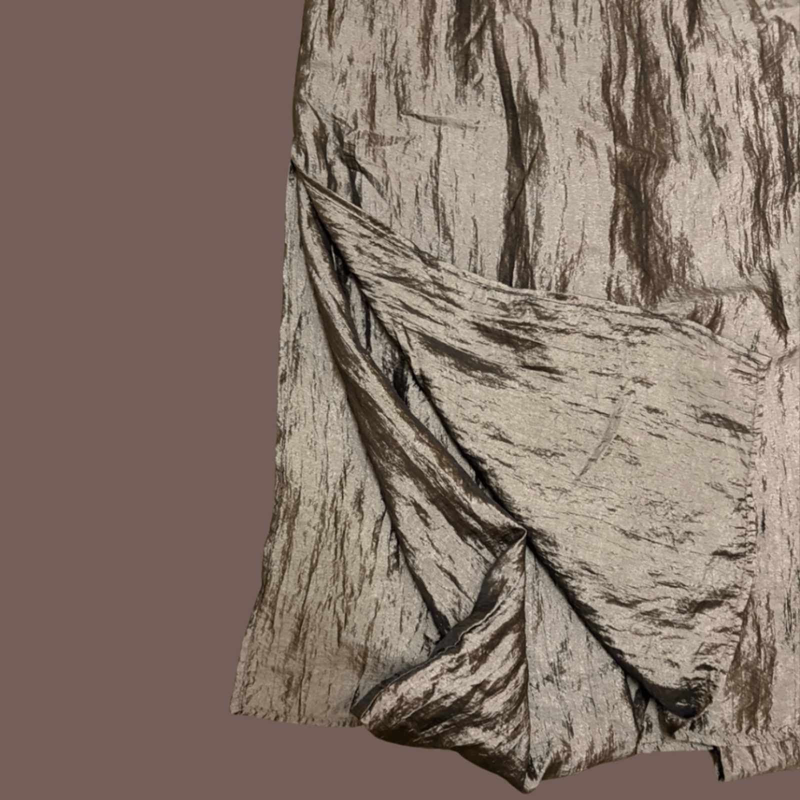 Vintage VTG Draped Skort Barbara Lesser Metallic Bronze Archive Size 30" / US 8 / IT 44 - 2 Thumbnail