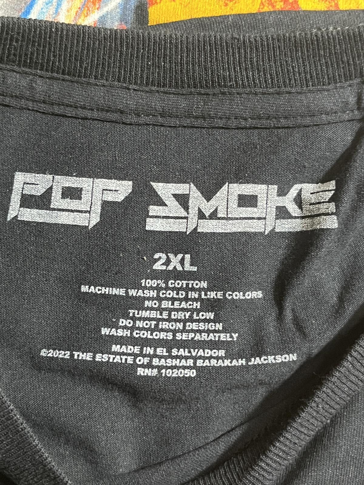 Designer Pop Smoke Shirt Cannot Say Pop And Forget The Smoke T-shirt Size US XXL / EU 58 / 5 - 2 Thumbnail