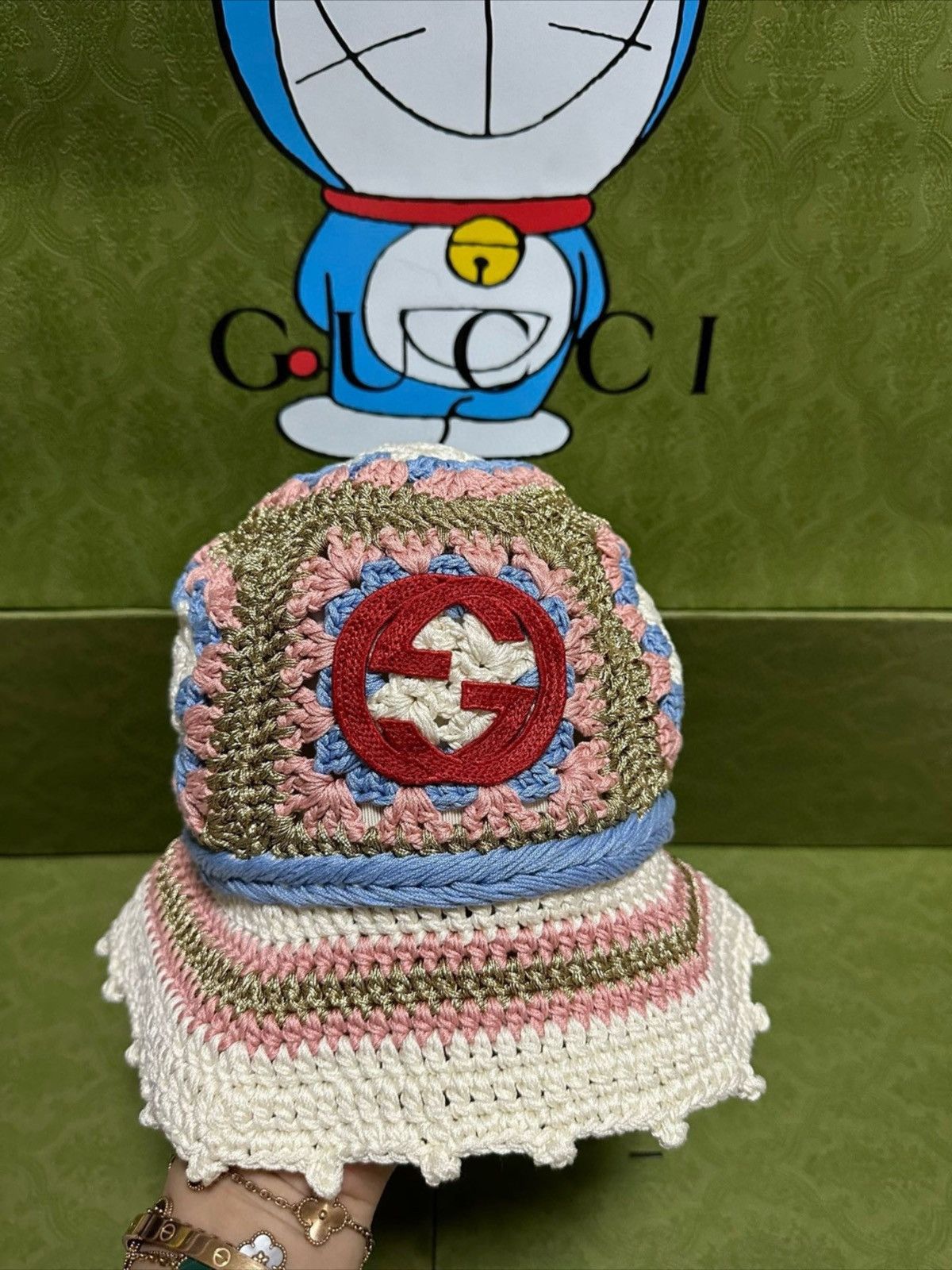 Gucci GUCCI LOVELIGHT INTERLOCKING G CROCHET HAT Size ONE SIZE - 1 Thumbnail