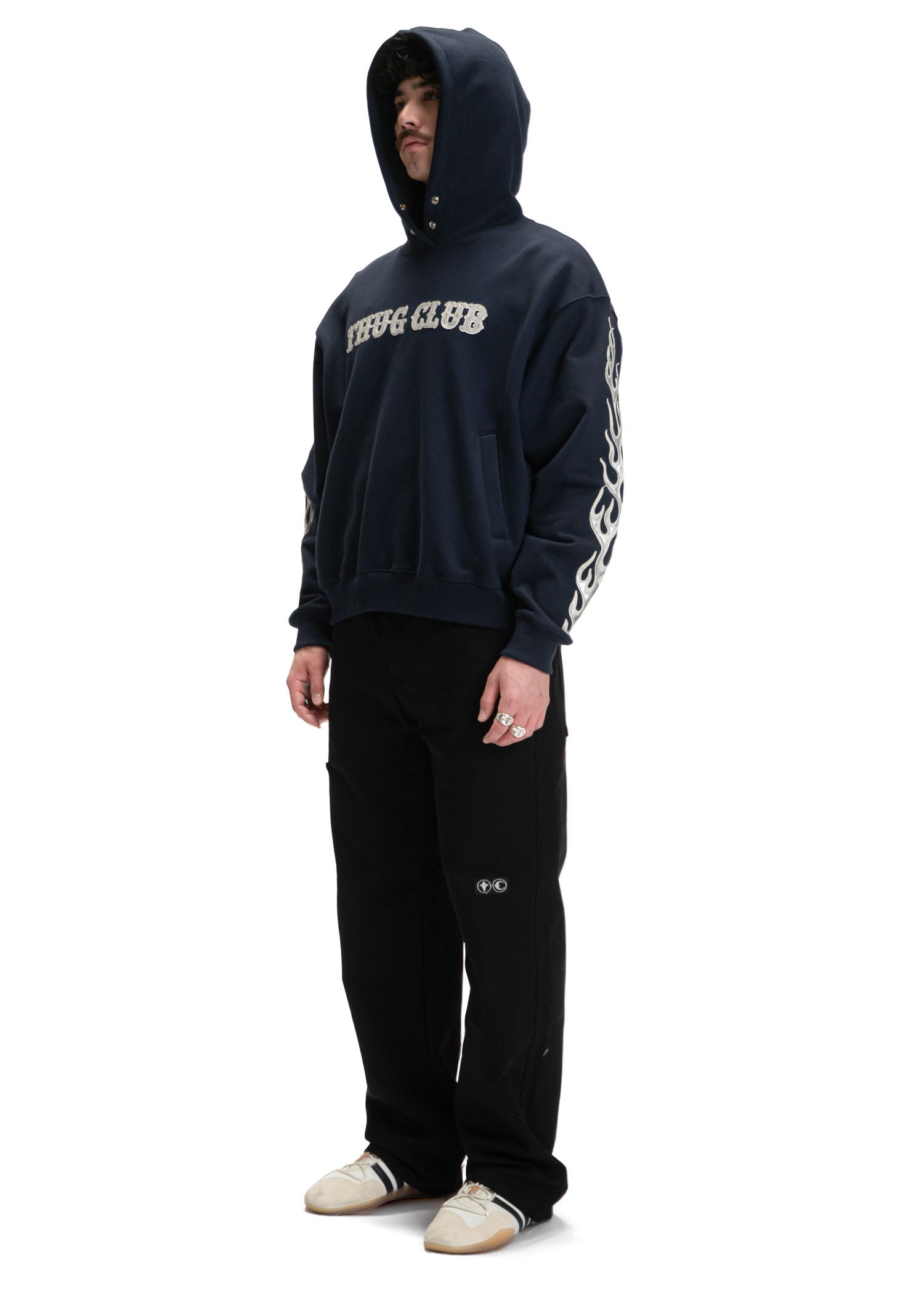 Thug Club Thug Club Leather Flame Hoodie Size US M / EU 48-50 / 2 - 4 Thumbnail