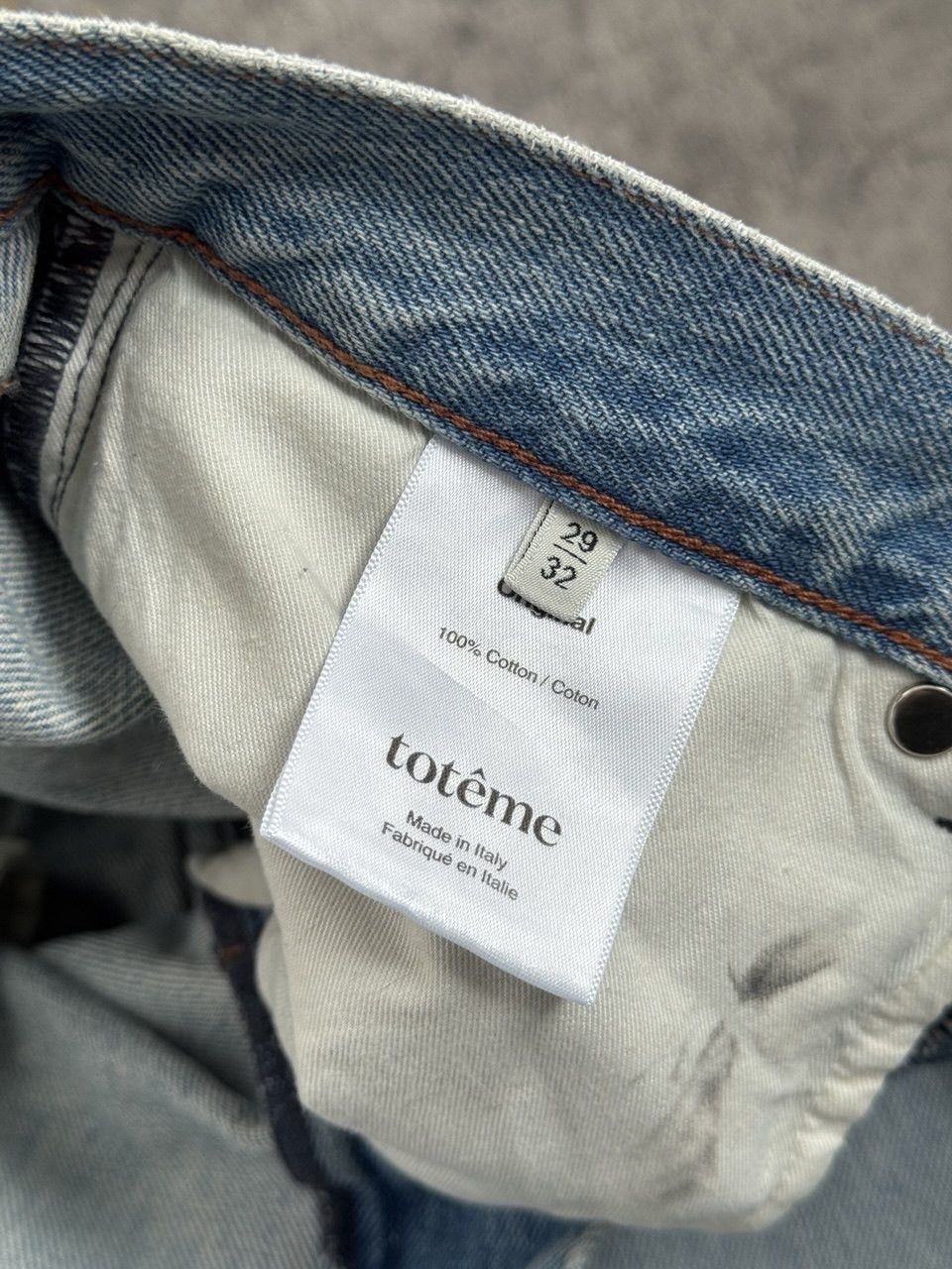 Other Toteme Blue Washed Denim Jeans Size US 32 / EU 48 - 19 Thumbnail