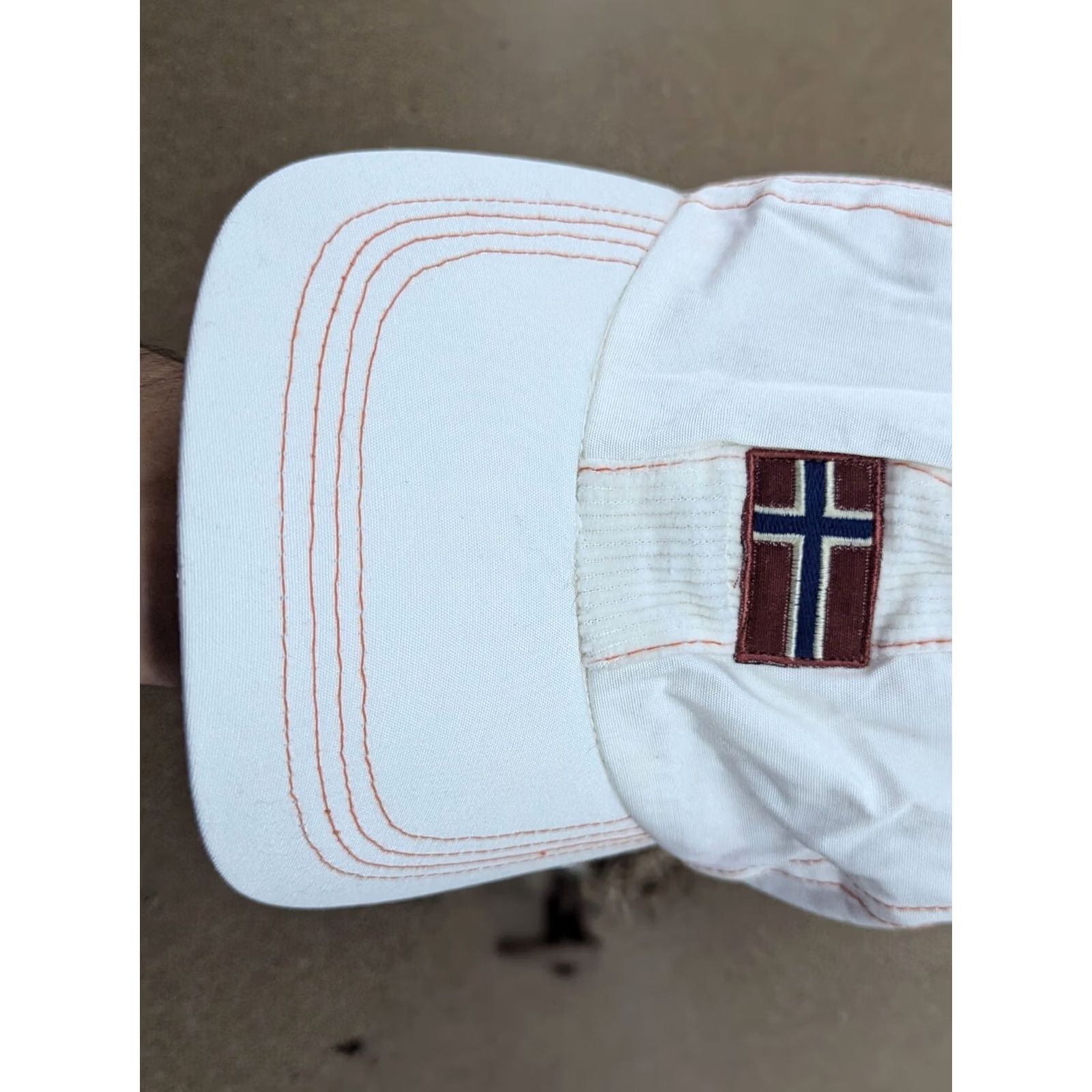 Vintage Rabbit Fur Cap White Norway Flag Chin Strap Unisex Lined Insulated One Size Casual Mens Size ONE SIZE - 3 Thumbnail
