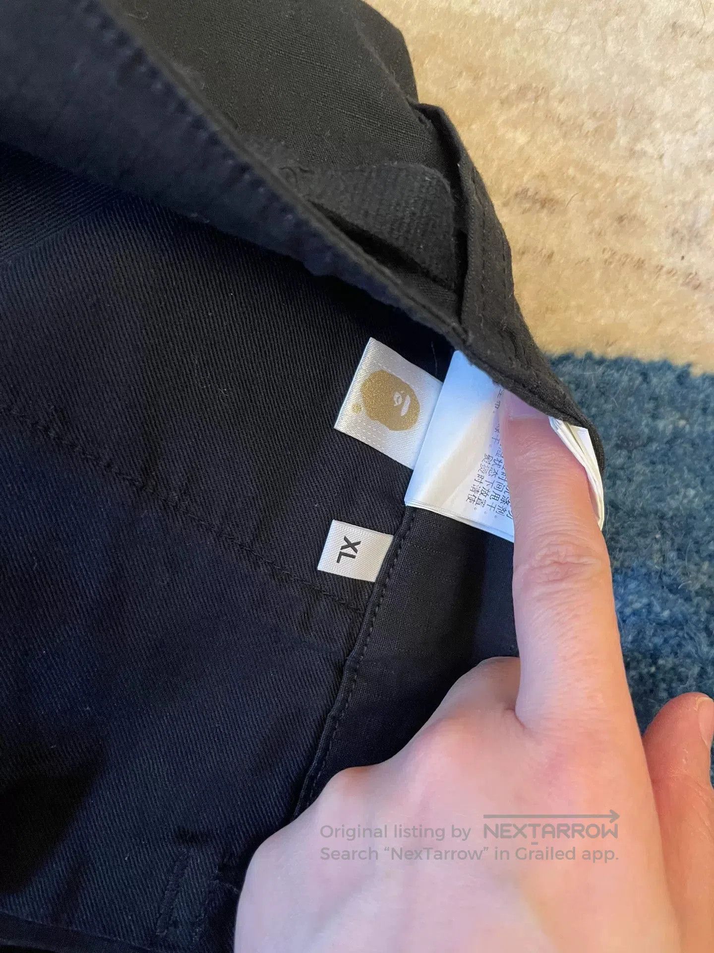 Bape Black Cargo Pants.