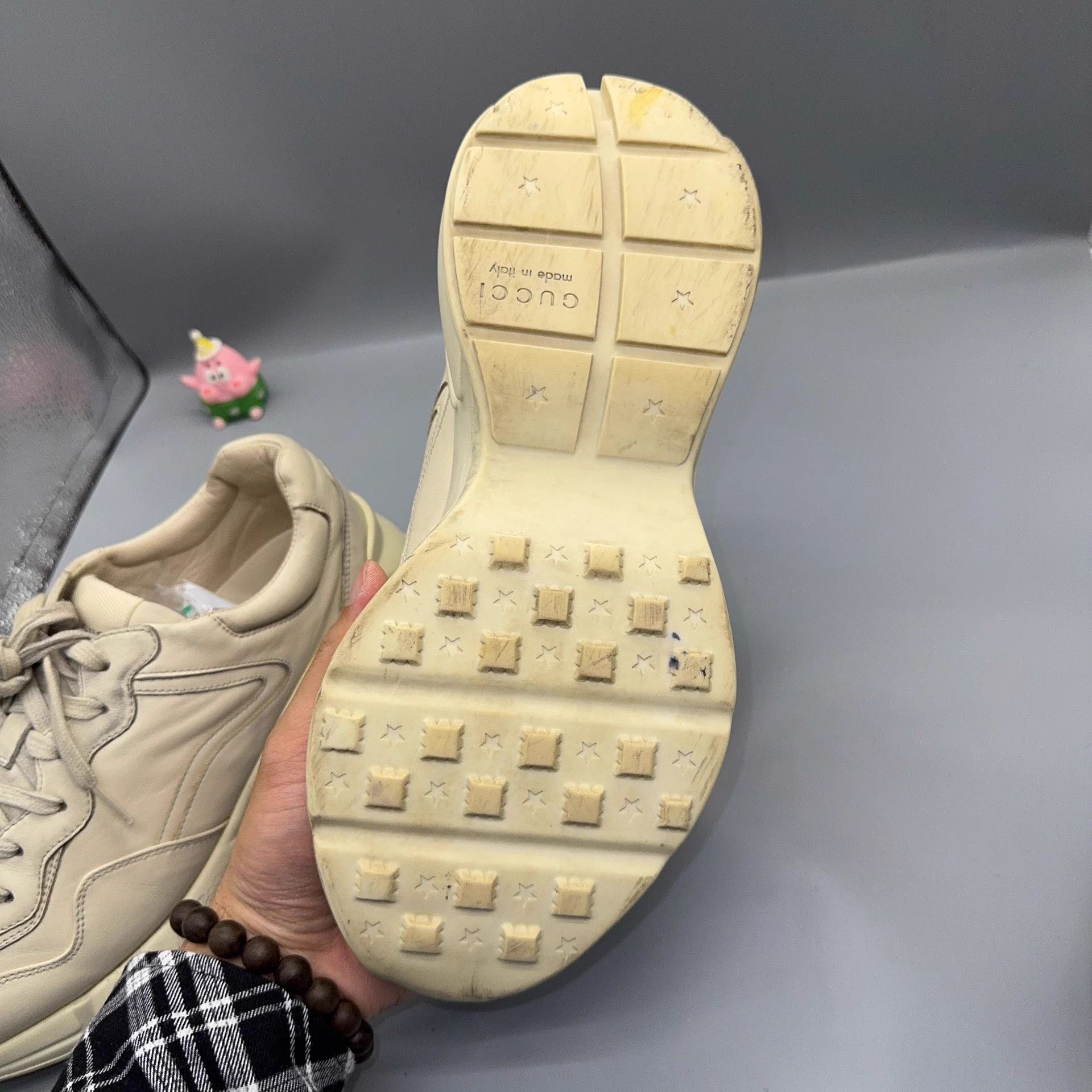 Gucci GUCCI Rhyton Ivory White 42.5 Used Size US 9.5 / EU 42-43 - 8 Thumbnail