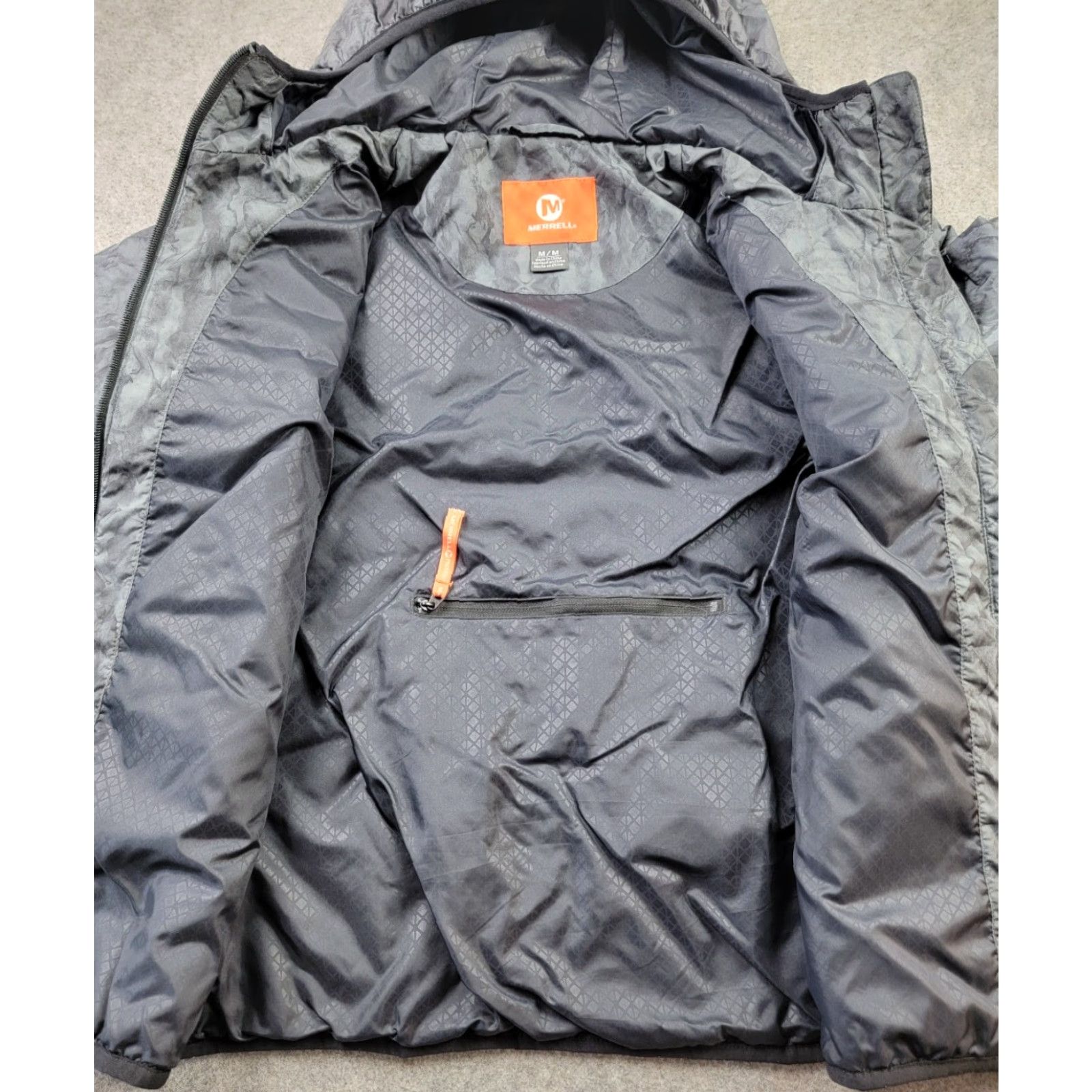 Merrell Merrell Jacket Womens Medium Gray Full Zip Hooded Puffer Outdoor Active Shirt? Size M / US 6-8 / IT 42-44 - 3 Thumbnail