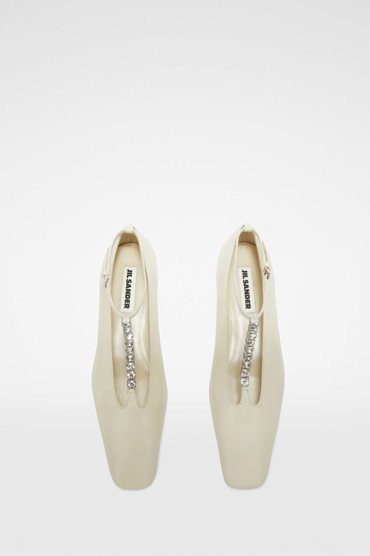 Jil Sander o1w1db10825 Ballerinas in Cream Size US 8 / IT 38 - 5 Thumbnail