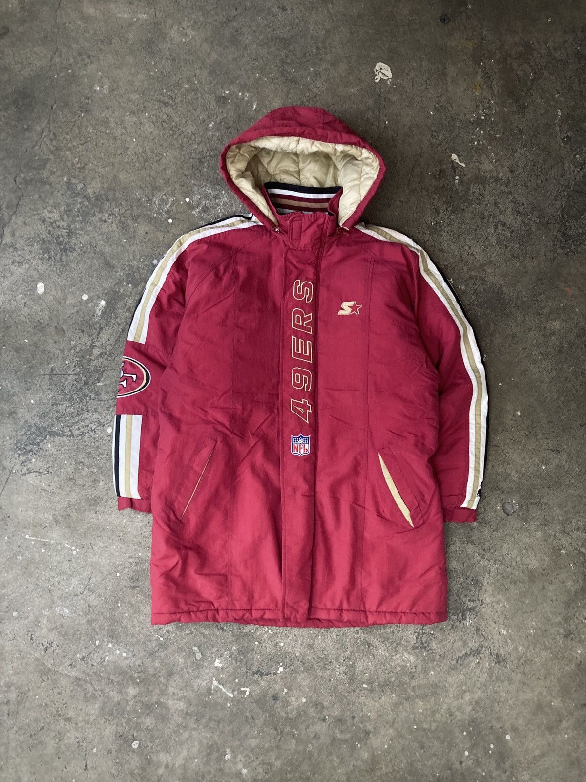 NFL × Vintage Vintage 90s Starter San Francisco 49ers Parka Size US L / EU 52-54 / 3 - 1 Thumbnail