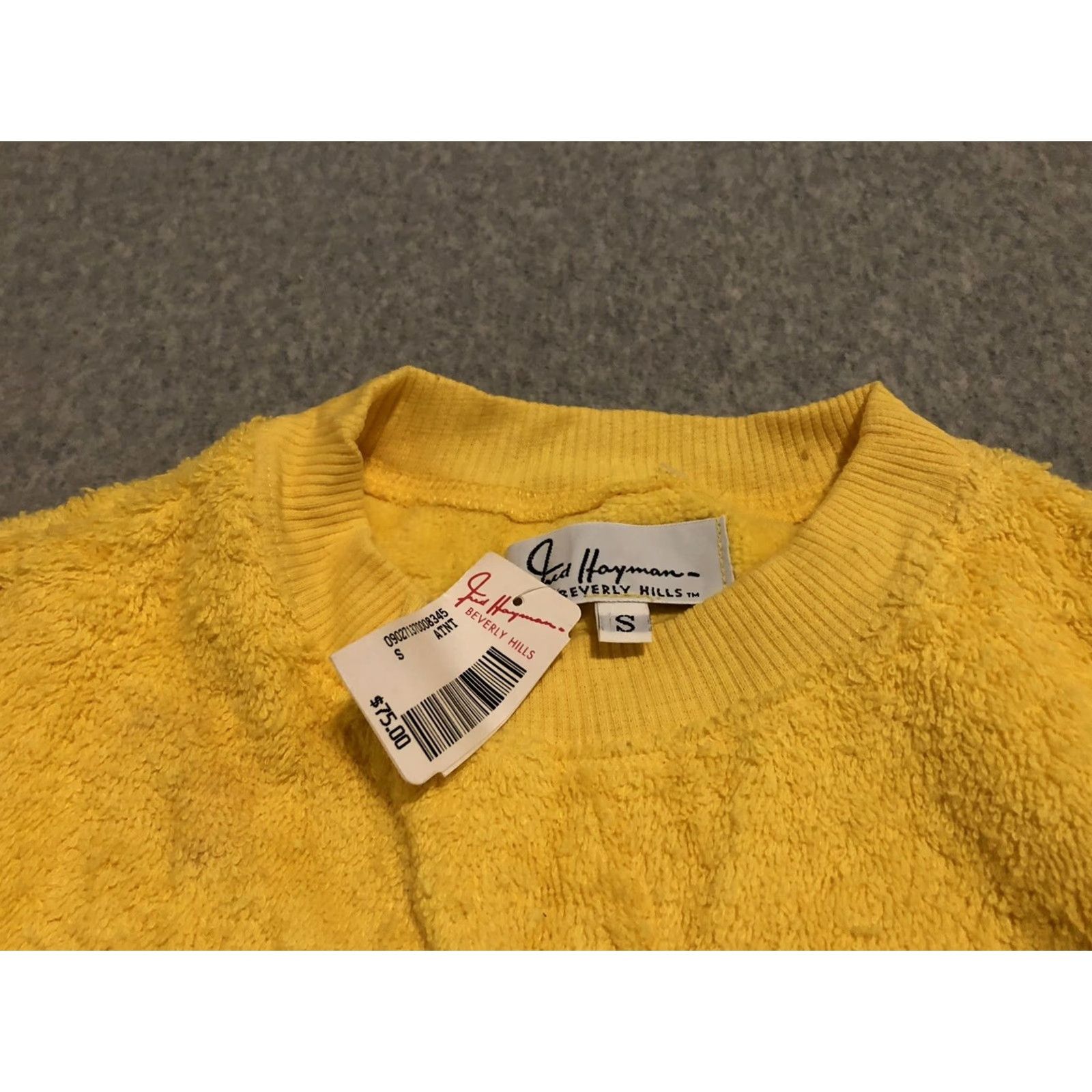 FRED VINTAGE Fred Hayman Beverly Hills Yellow Sweater Sweatshirt Mens Small NWT Size US S / EU 44-46 / 1 - 3 Thumbnail