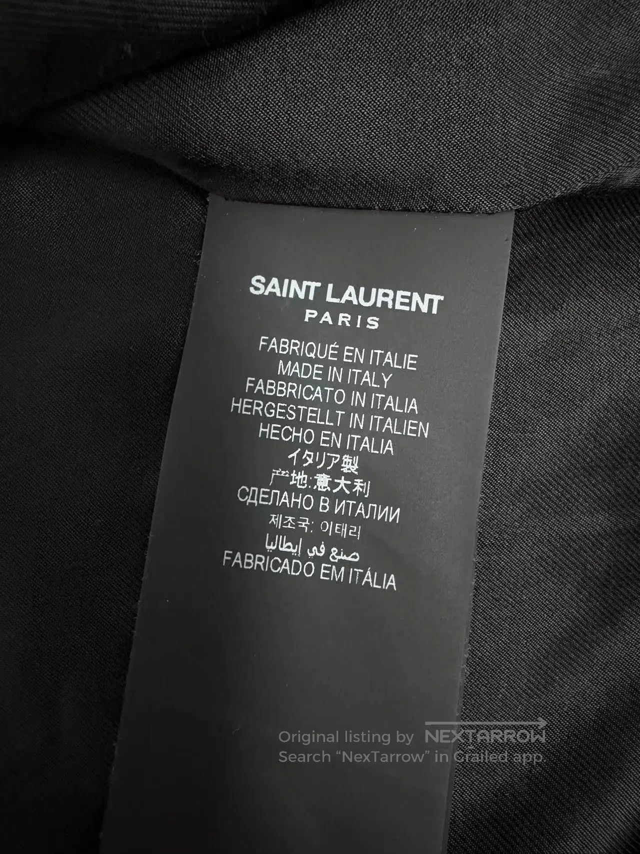 Saint Laurent Paris SAINT LAURENT Cream Black Varsity Jacket. Size US S / EU 44-46 / 1 - 5 Thumbnail