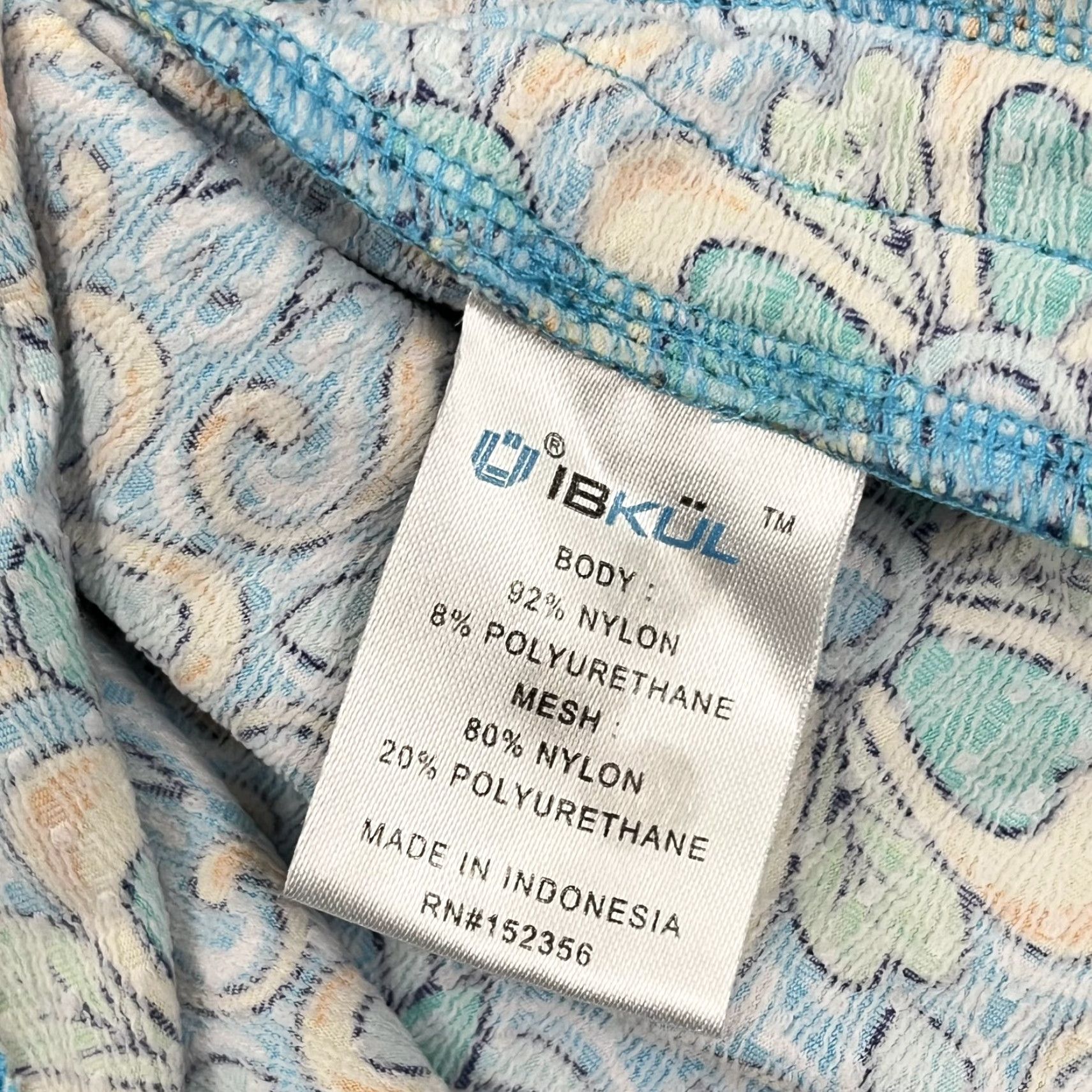 Vintage IBKUL Pullover XS Blue Abstract Floral Quarter Zip Stretch Golf Tennis Womens Size XS / US 0-2 / IT 36-38 - 6 Thumbnail