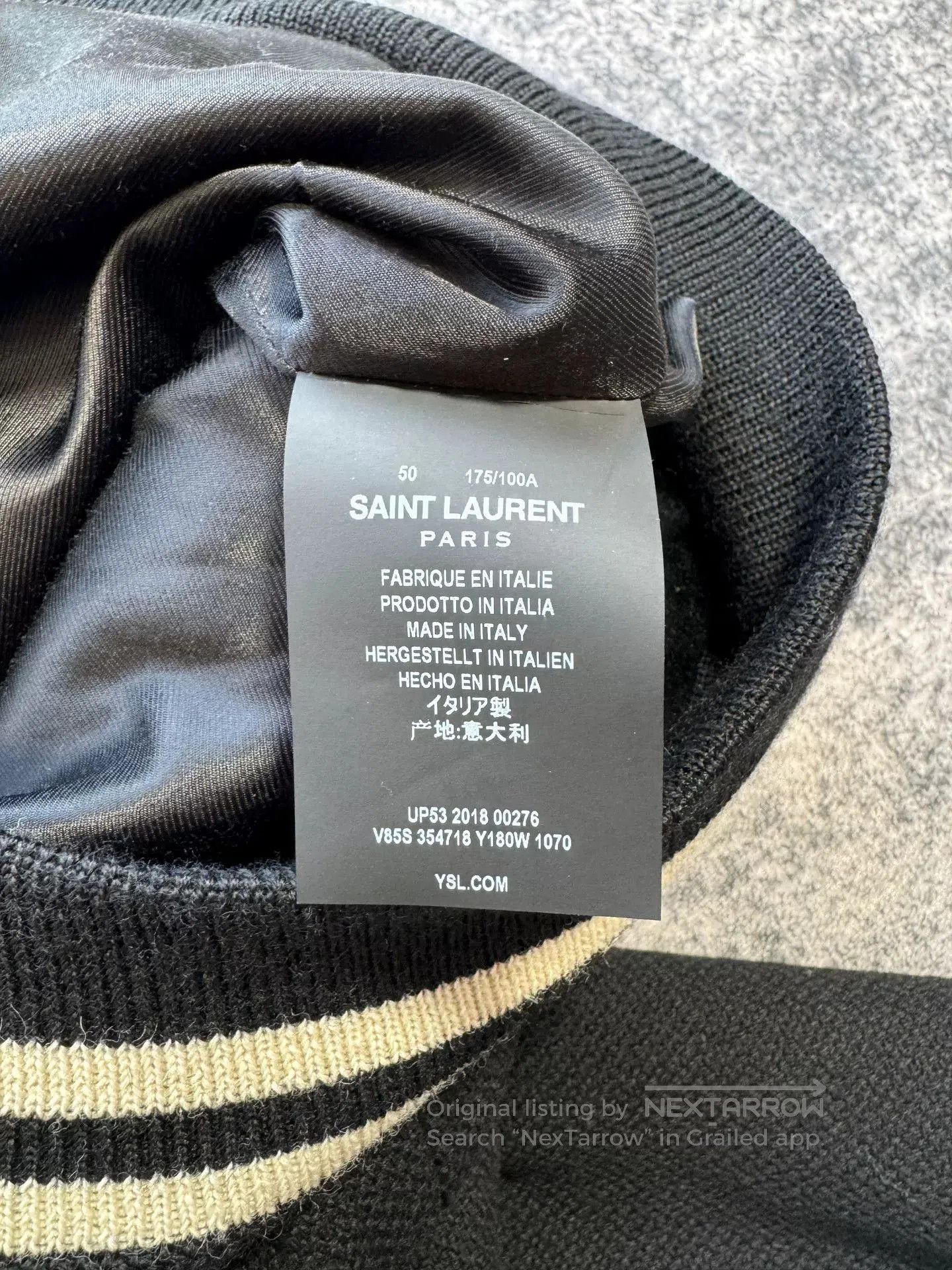 Saint Laurent Paris Saint Laurent Black White Leather Sleeve Jacket. Size US M / EU 48-50 / 2 - 4 Thumbnail