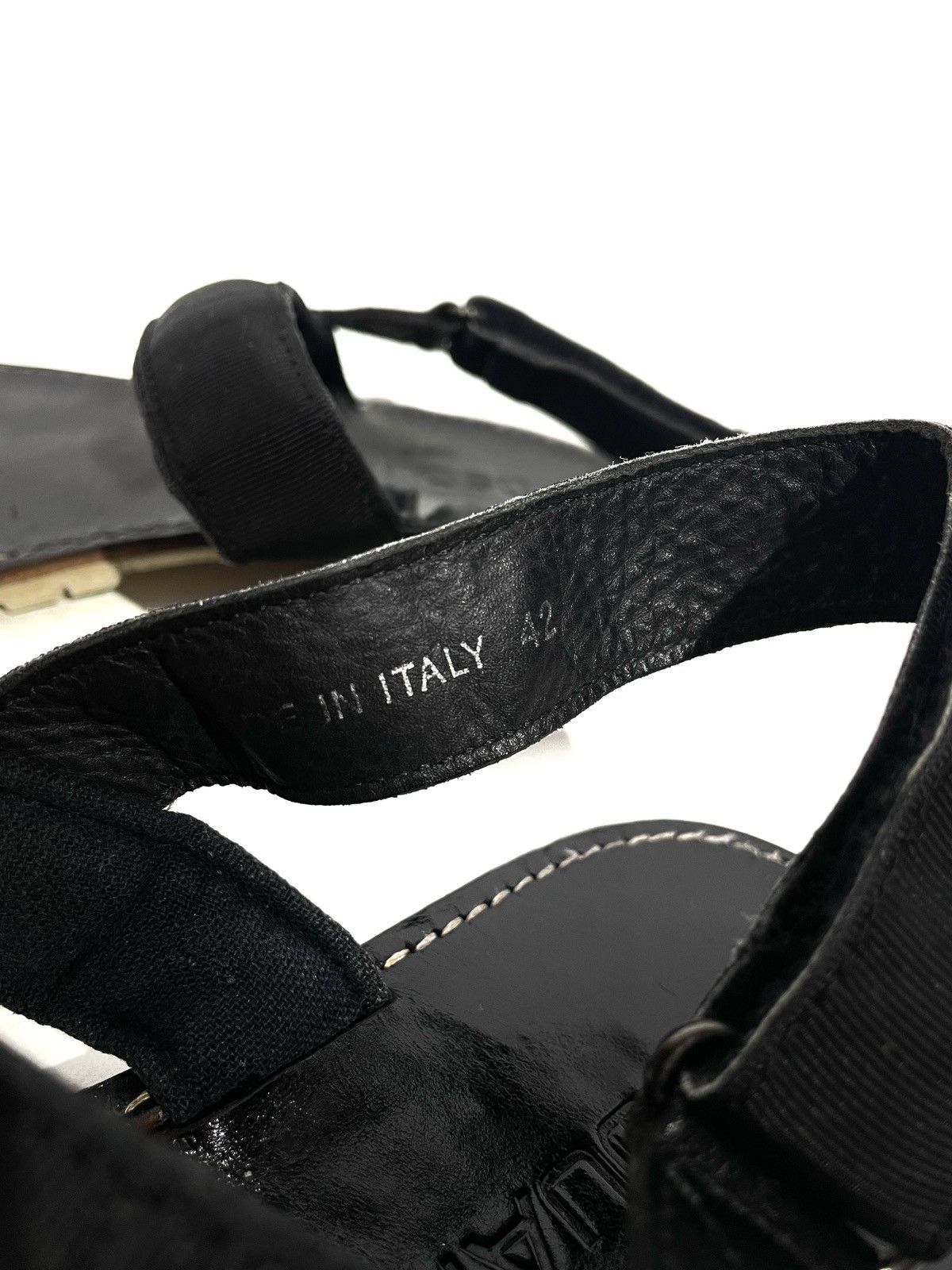 Dsquared2 Men Black Leather Dsquared2 Sandals Made In Italy Size 42 Size US 9 / EU 42 - 7 Thumbnail