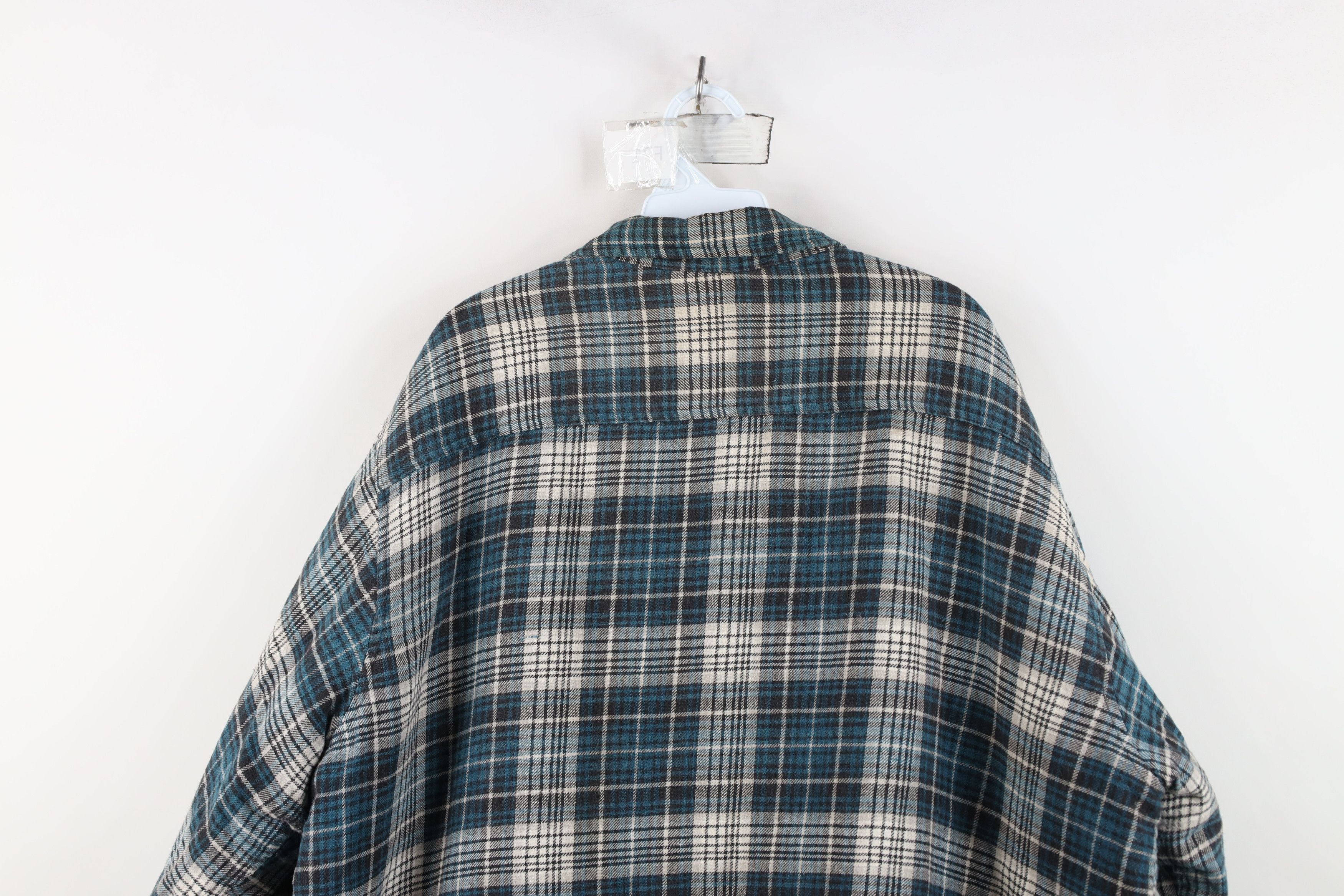 Vintage Vintage 90s Streetwear Quilted Flannel Button Shirt Jacket Size US XXL / EU 58 / 5 - 11 Thumbnail