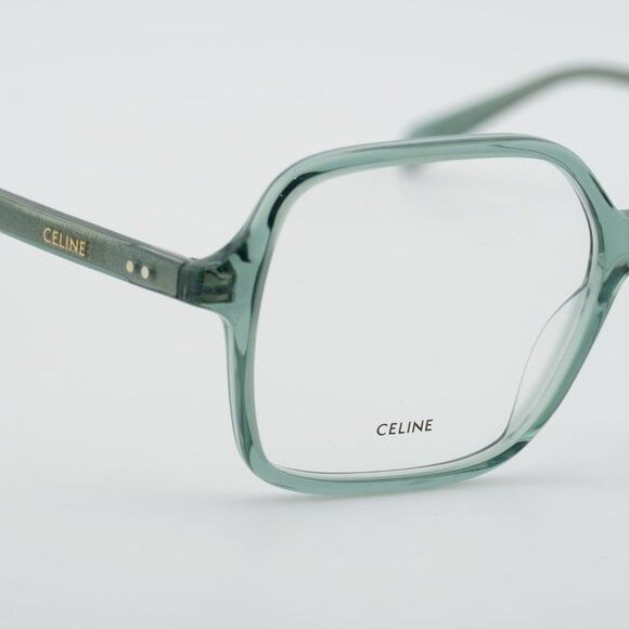 Celine Celine CL50126I 093 Eyeglasses Light Green 55mm Square Frame Size ONE SIZE - 2 Thumbnail