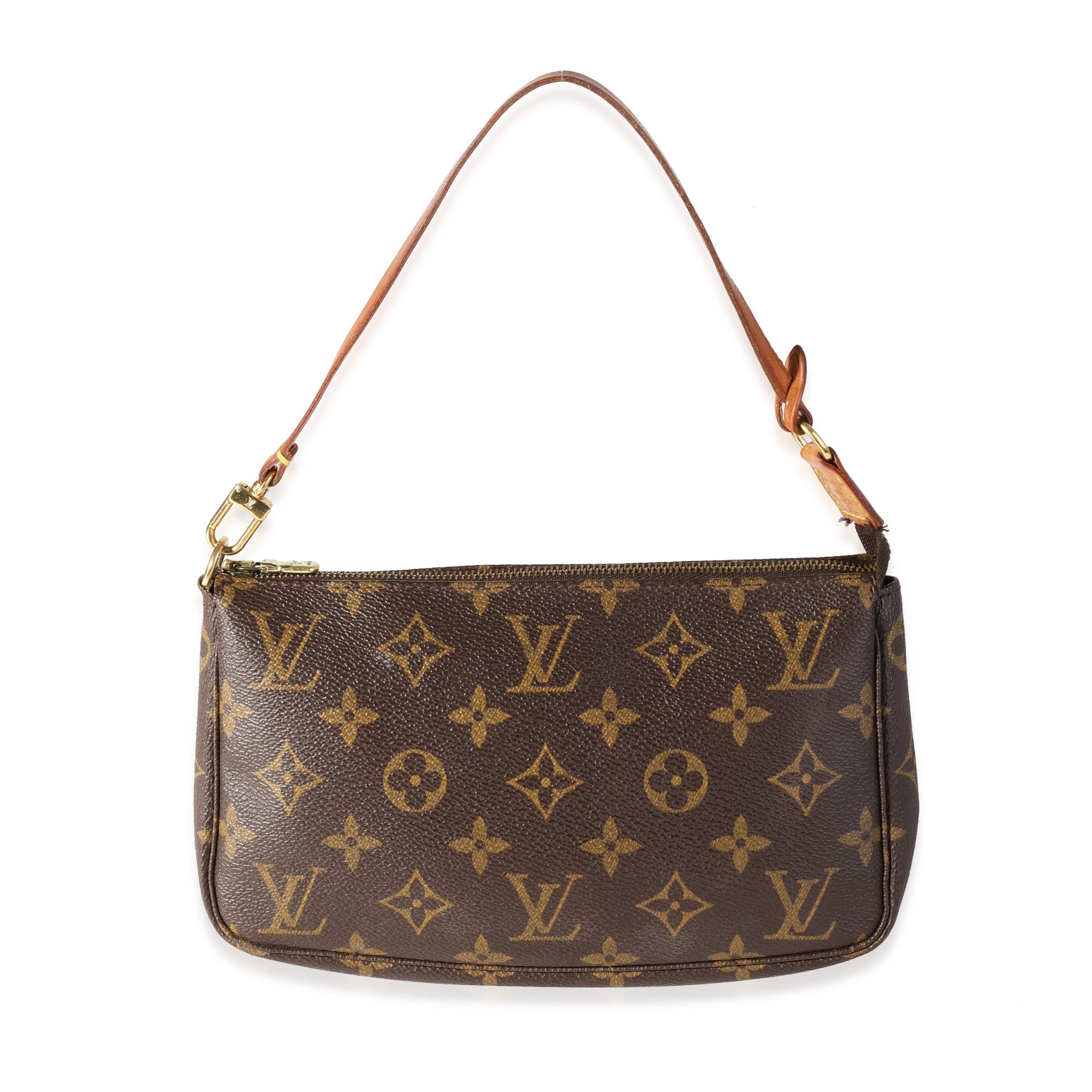 image of Louis Vuitton Monogram Canvas Pochette Accessoires in Brown, Women's