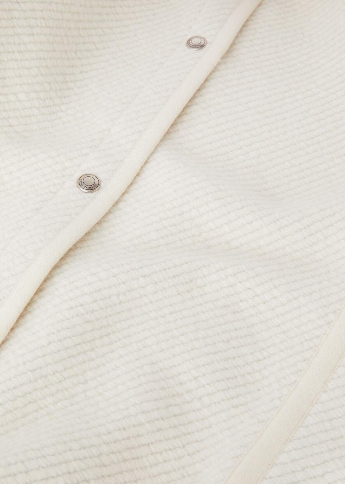 Loro Piana o1srvl11e1224 Virgin Wool Geir Coat in White Size S / US 4 / IT 40 - 6 Thumbnail