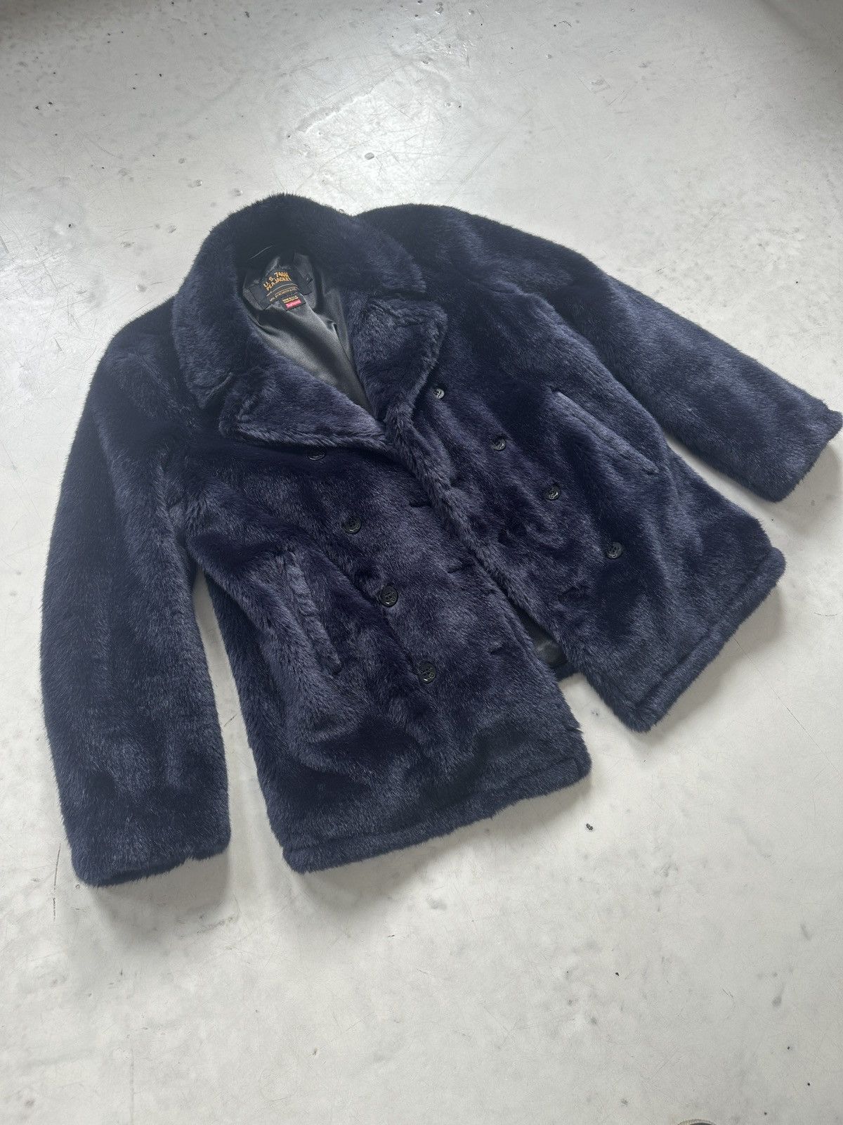 Schott × Supreme Faux fur pea jacket 740N Size US L / EU 52-54 / 3 - 2 Thumbnail