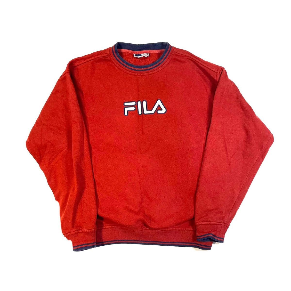 Fila Fila red burgundy boxy sweatshirt Crewneck Size US L / EU 52-54 / 3 - 1 Thumbnail