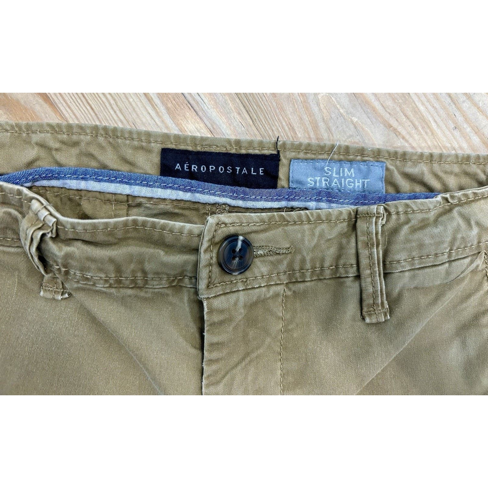 Aeropostale Aeropostale Pants Men's 29/32 Tan Slim Straight Casual Size US 29 - 3 Thumbnail