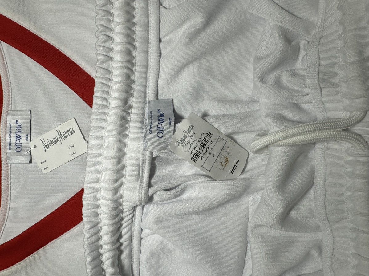Off-White Off-White Gothic Logo Mesh Jersey and Shorts Set Size XL Size US XL / EU 56 / 4 - 24 Thumbnail