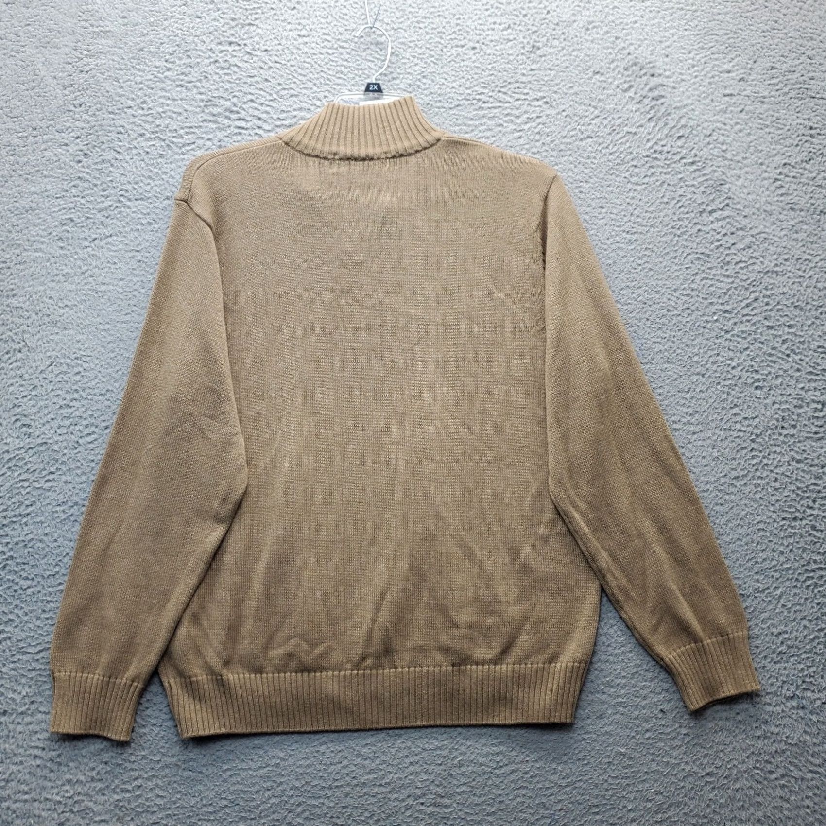 Vintage US Polo Assn. Sweater Mens XL Brown Knitted Long Sleeve Slim Fit Quarter Zip Size US XL / EU 56 / 4 - 2 Thumbnail