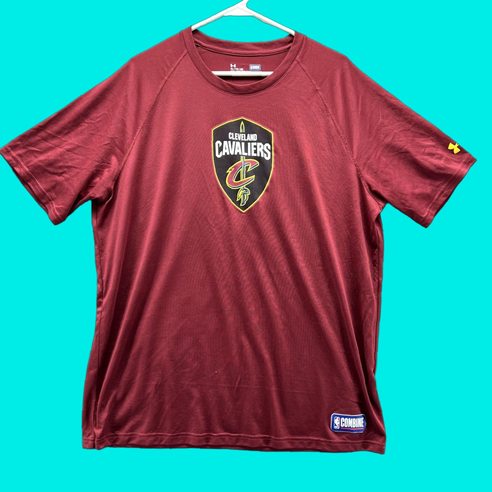 Under Armour Under Armour Shirt Men XL Red Cleveland Cavaliers Combine Basketball Tee Short Sleeve Crew Neck Jersey Logo Size US XL / EU 56 / 4 - 1 Thumbnail