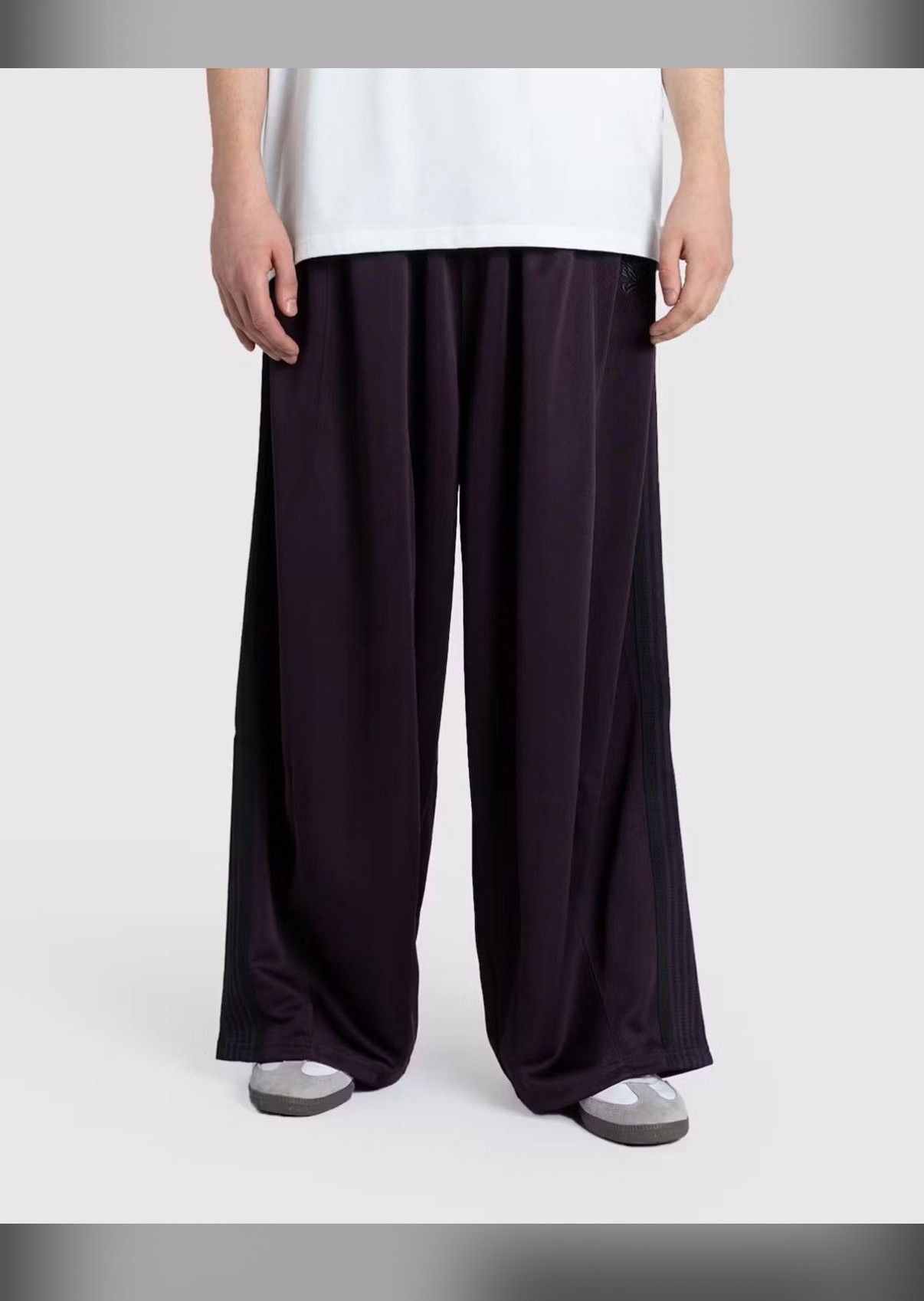 Needles Track Pants Black Purple | Grailed