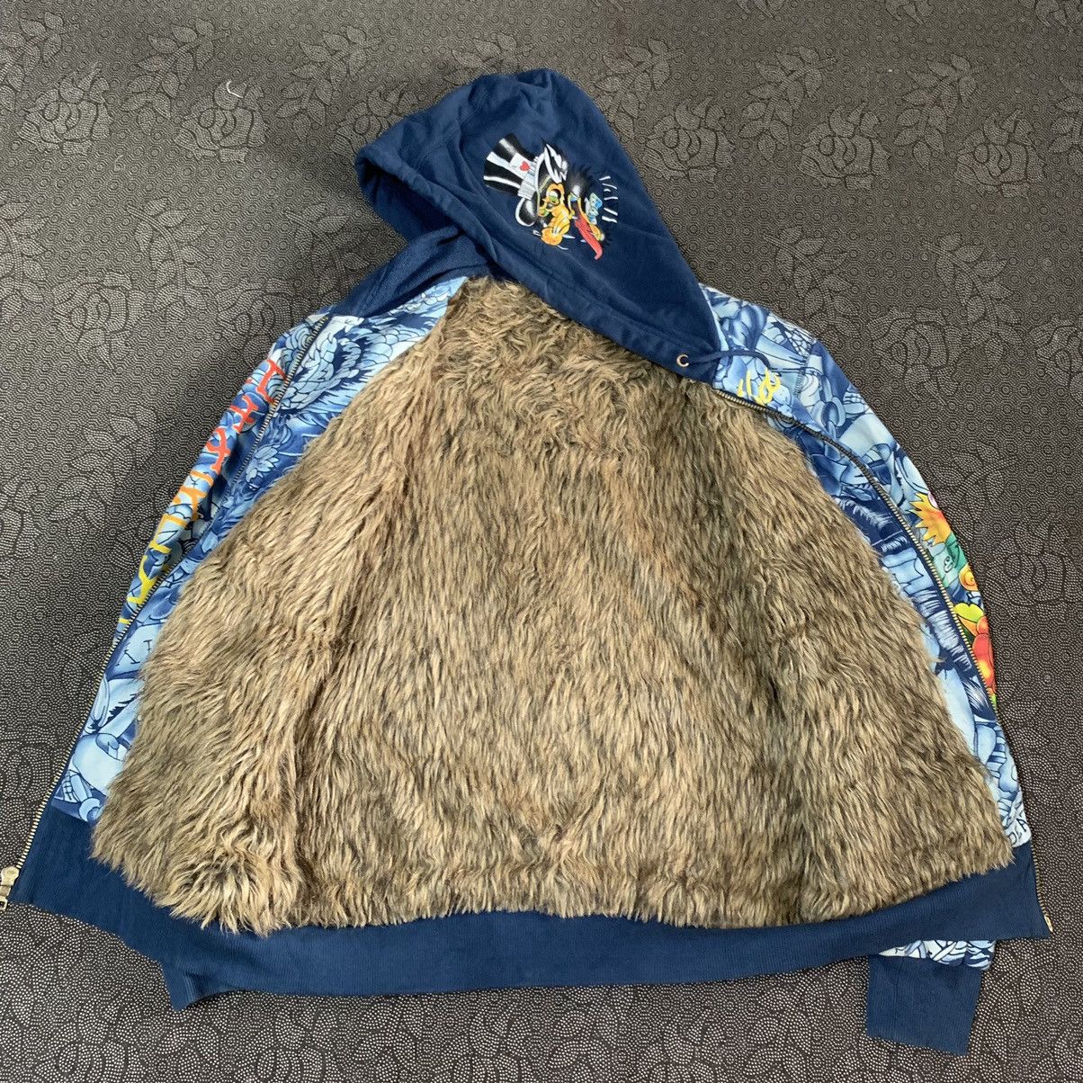 Ed Hardy Rare Ed Hardys Sherpa Zip Hoodie Full Print Oldskuul Art Size US M / EU 48-50 / 2 - 13 Thumbnail