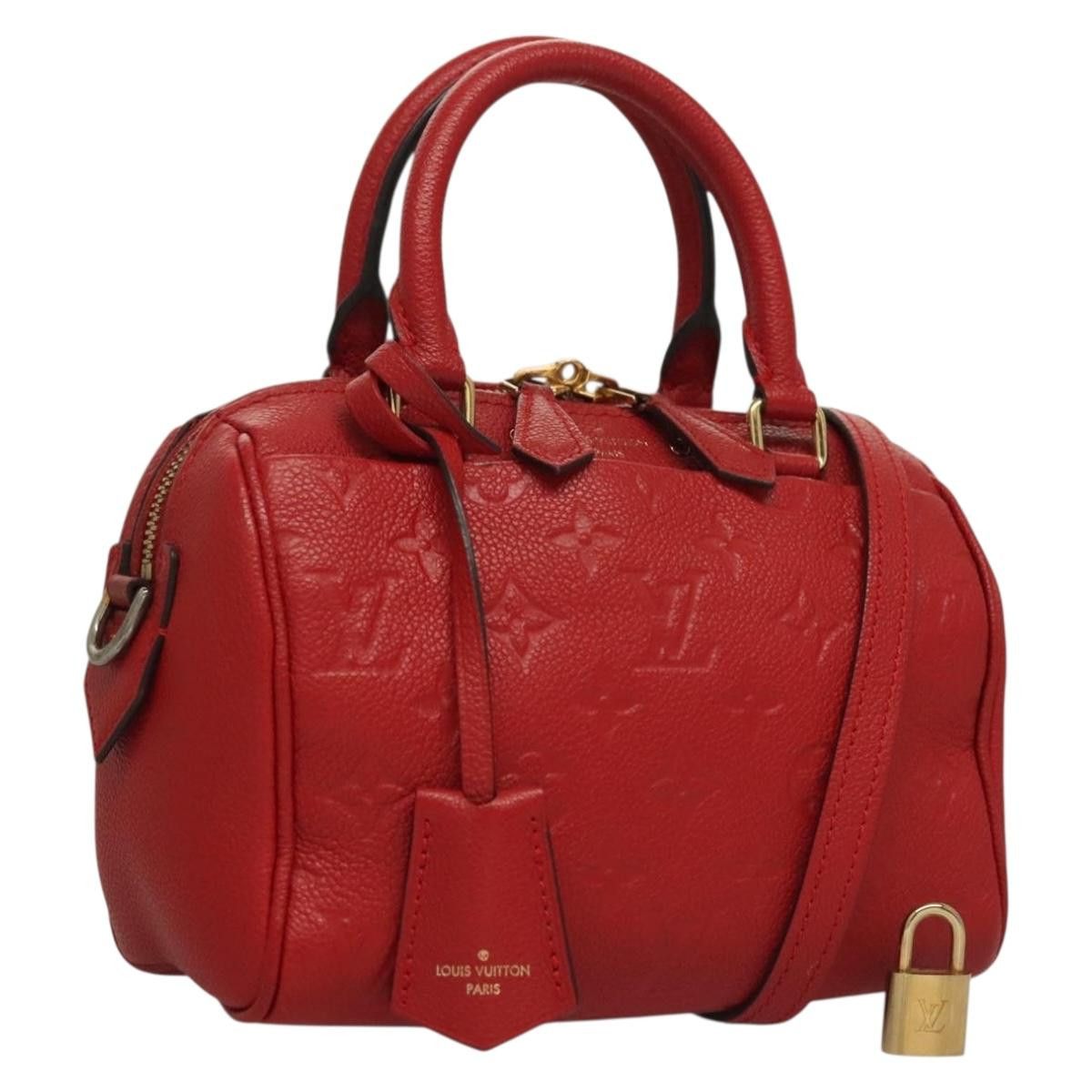 LOUIS VUITTON Empreinte Speedy Bandouliere 20 Hand Bag Red