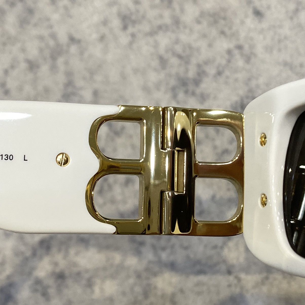 Balenciaga BALENCIAGA BB0096S 011 Dynasty Sunglasses WHITE Size ONE SIZE - 9 Thumbnail