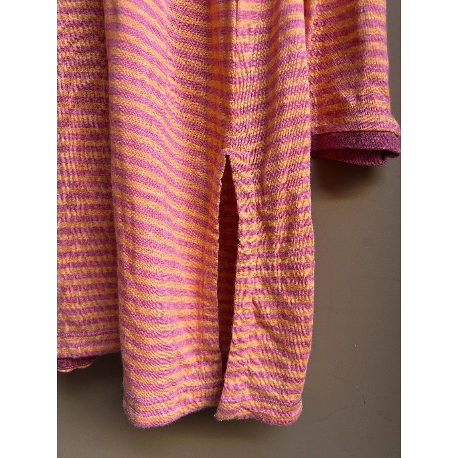 Eileen Fisher NWT Eileen Fisher (S) Linen Tunic Organic Preppy Pink Orange Size S / US 4 / IT 40 - 6 Thumbnail