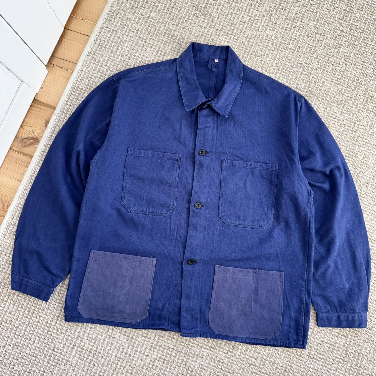 Le Laboureur Vintage herringbone hbt sanfor french workwear jacket Size US XL / EU 56 / 4 - 1 Thumbnail