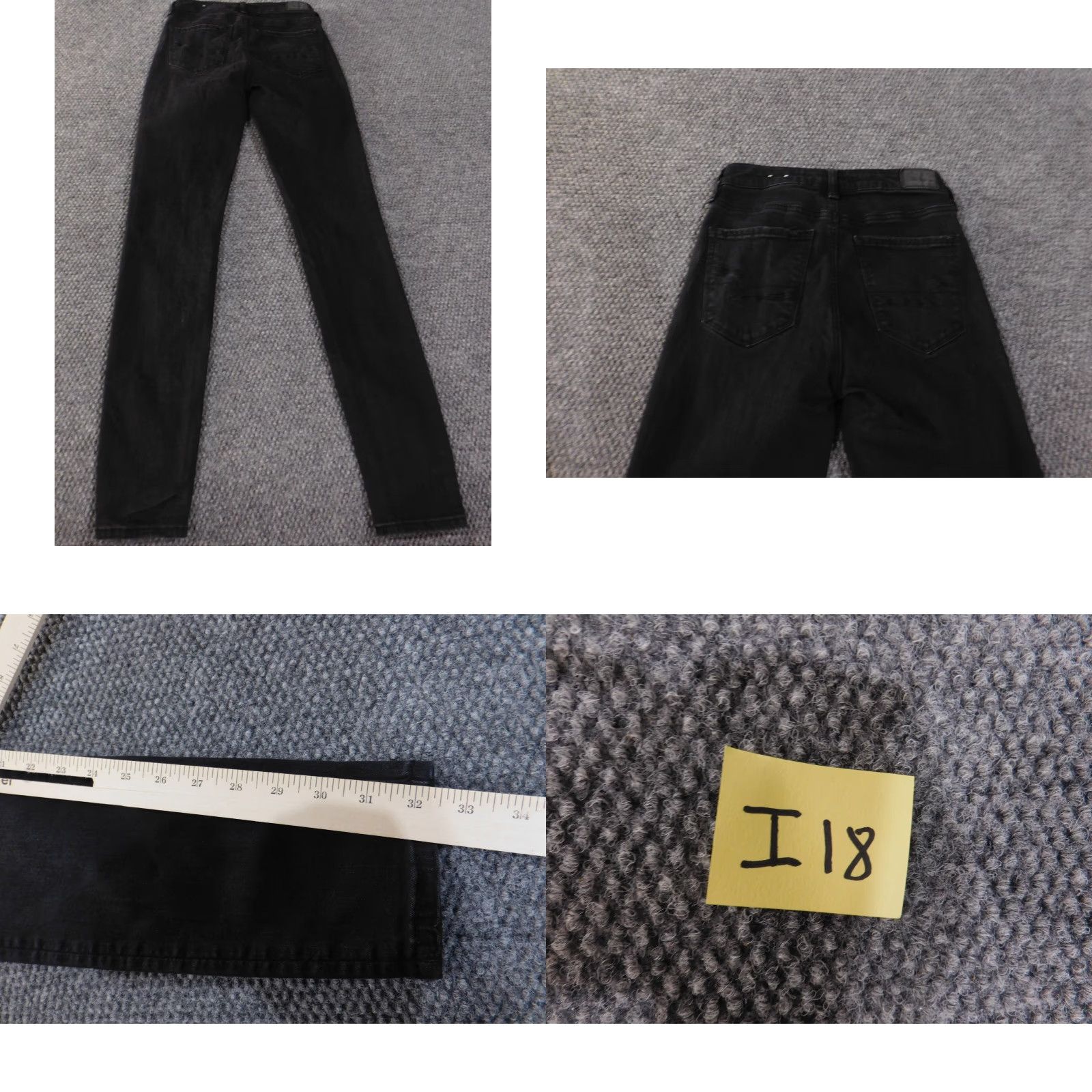 American Eagle Outfitters American Eagle Outfitters Jeans Womens 4 Black High Rise Jegging X-Long Denim Retro Vintage: No (but holes on front) Size 26" / US 2 / IT 38 - 8 Thumbnail