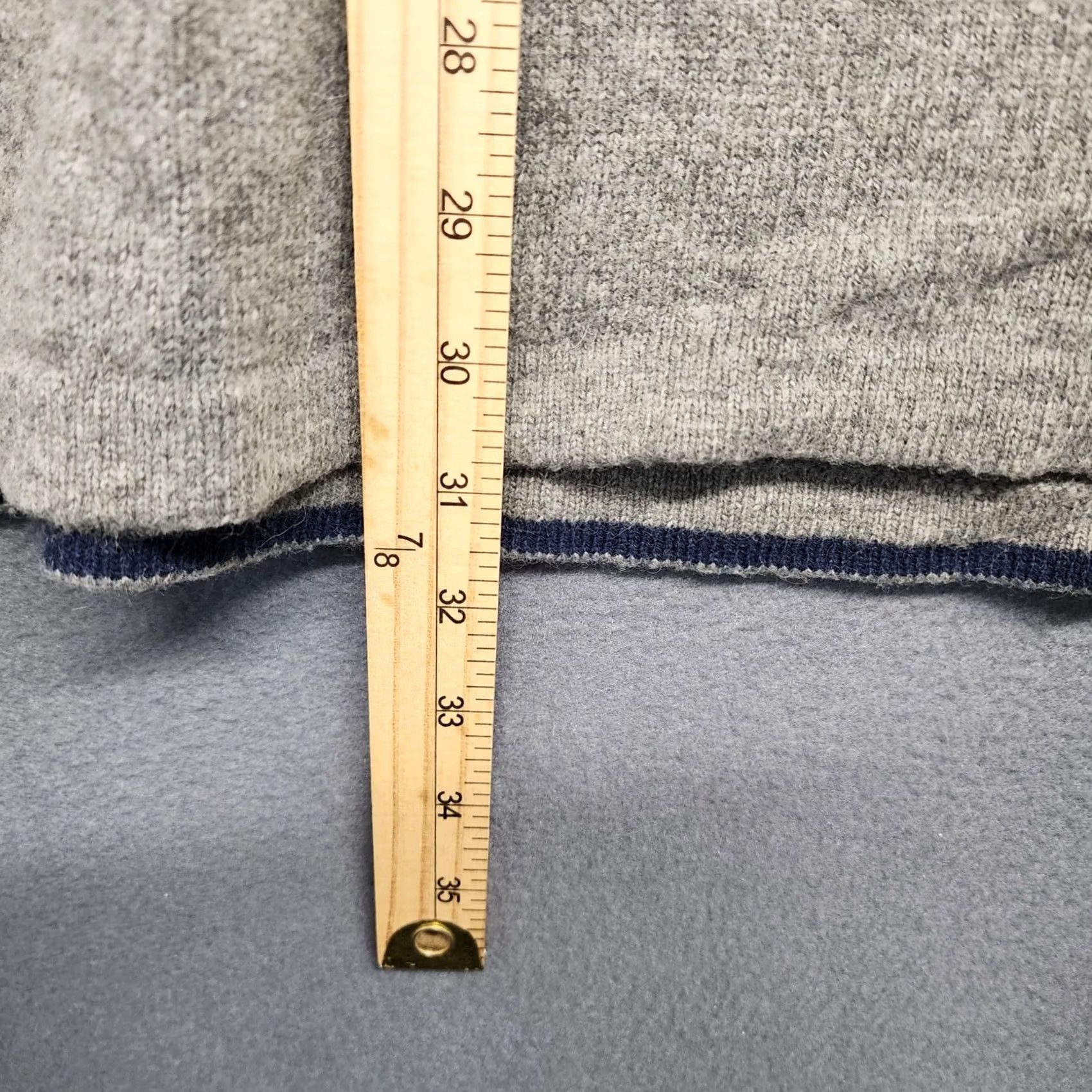 Eddie Bauer Eddie Bauer Mens 1/4 Quarter Zip XLT XL Tall Grey Blue Wool Blend Winter Pullover Sweater Long Sleeve Mens XL Tall Gray Blue Wool Blend Winter Size US XL / EU 56 / 4 - 7 Thumbnail