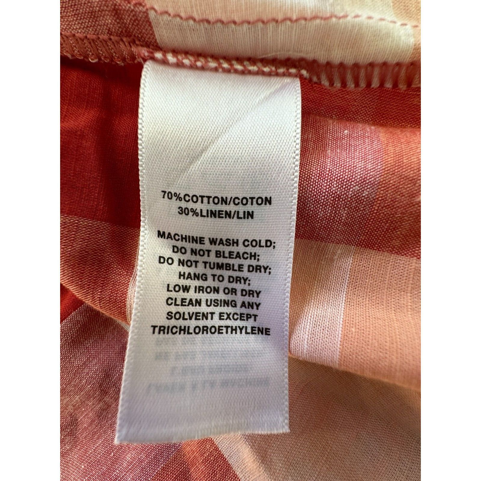 Lafayette 148 Lafayette 148 Red Orange White Plaid Sleeveless Blouse - M Size M / US 6-8 / IT 42-44 - 6 Thumbnail